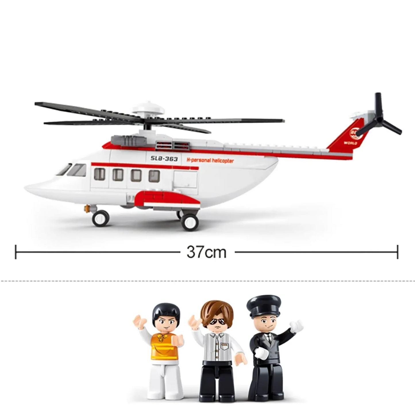 Aviation Personal Helicopter Building Brick Kit (259 Pcs)