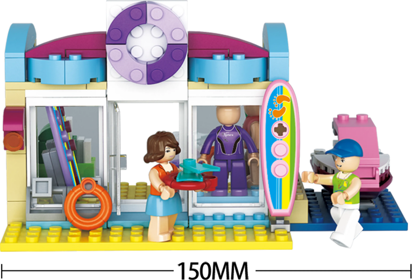 Girl's Dream Surf Shop Building Brick Kit (192 pcs)