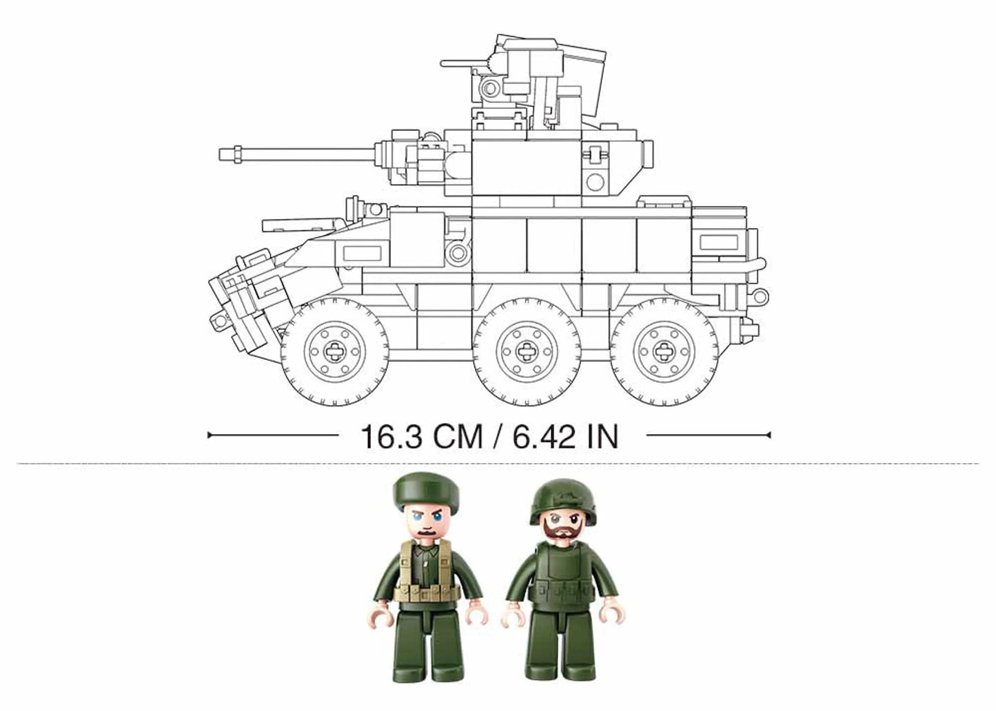 Model Bricks EBRC 6x6 Wheeled Infantry Combat Vehicle (384pcs)