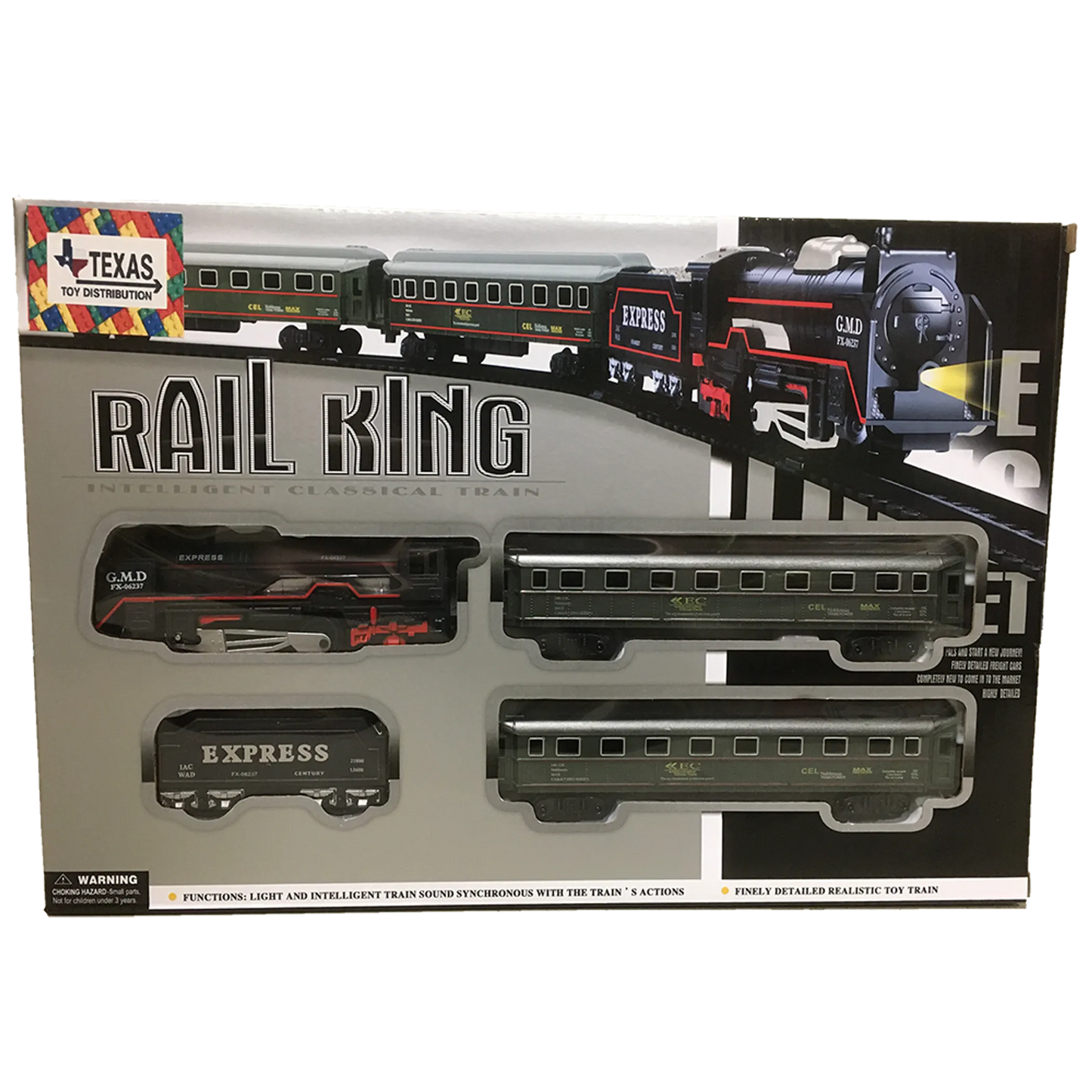Classic Electric "Rail King" Train Set with Tracks
