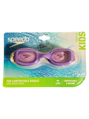 Speedo Sonic Kids' Swim Goggles Purple, Anti-Fog Ages 3-6