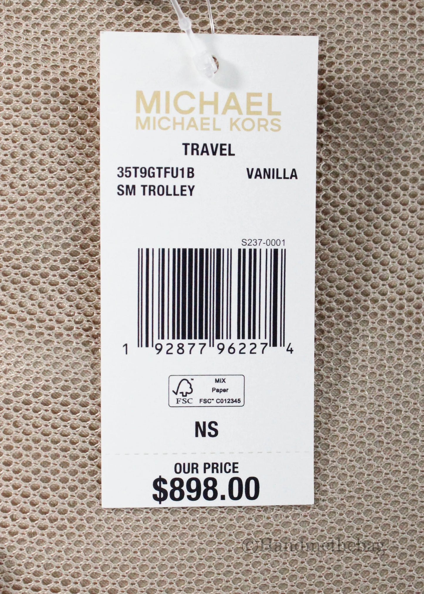 Michael Kors Travel Vanilla Trolley Rolling Suitcase