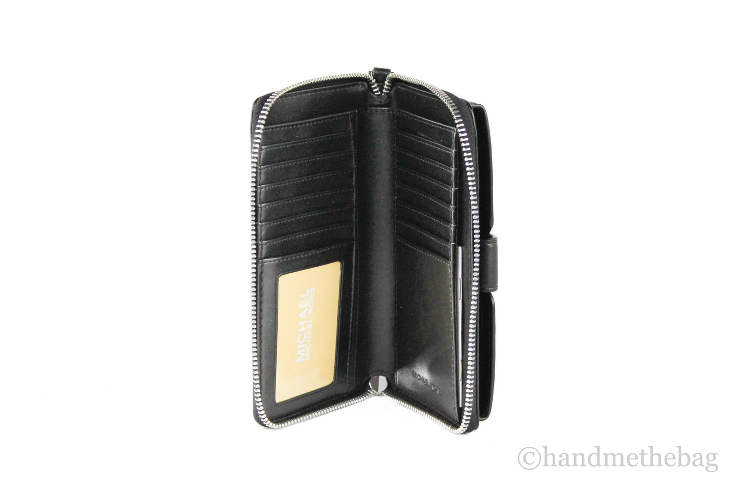 Michael Kors Jet Set Signature Zip Around Phone Holder Wrist Wallet