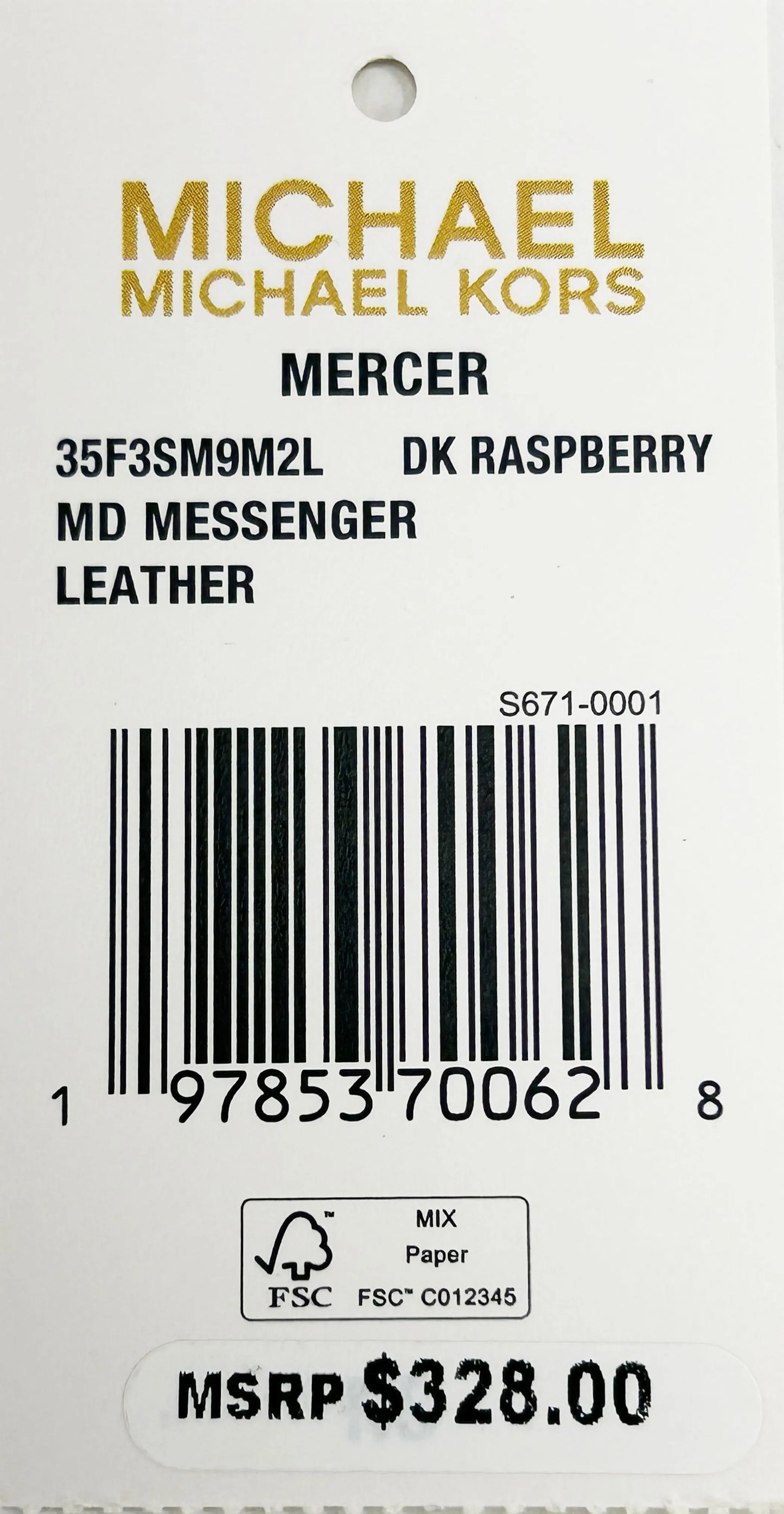 Michael Kors Mercer Messenger Crossbody Bag