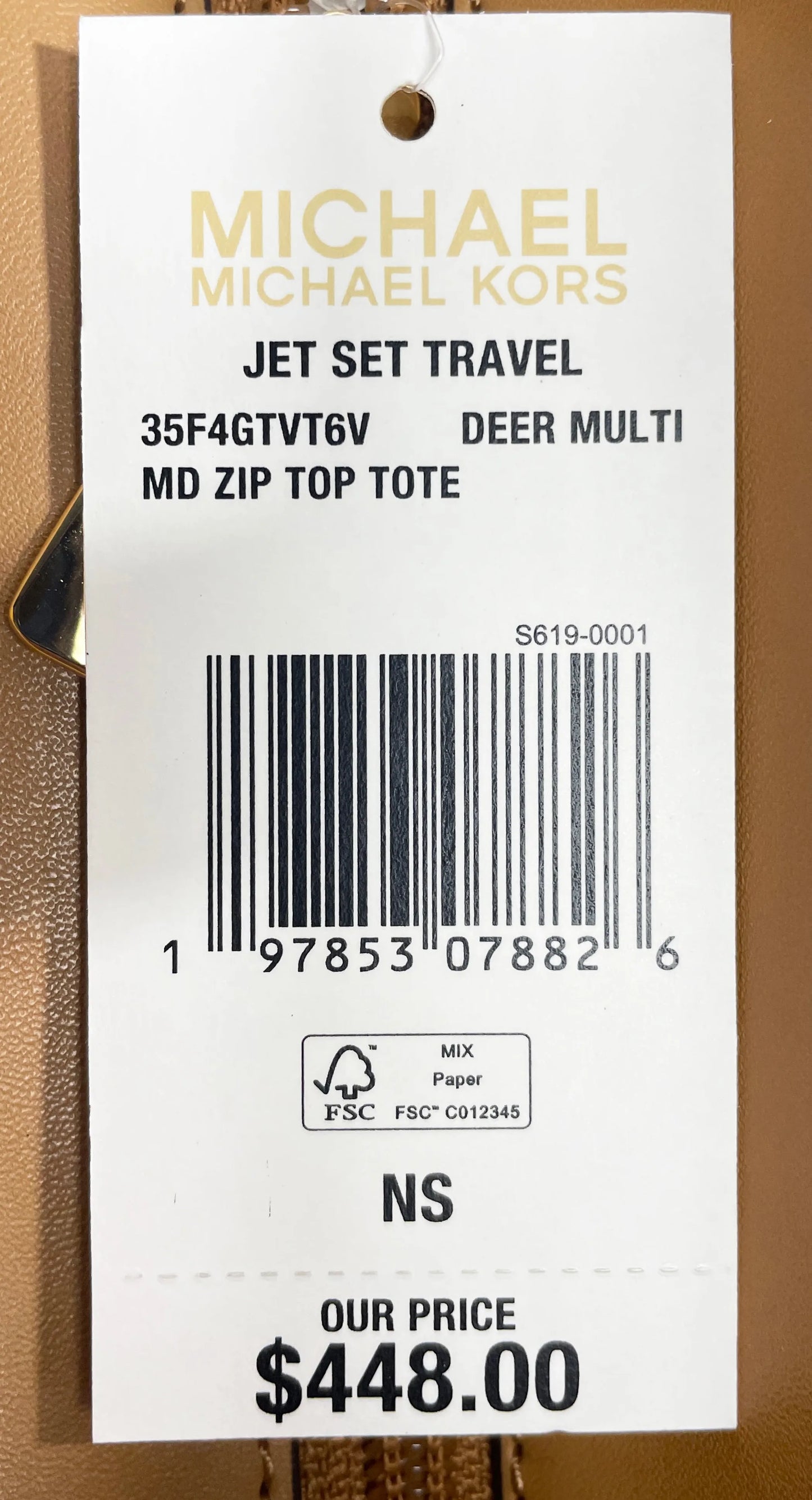 Michael Kors Zip Top Tote Carryall Bag