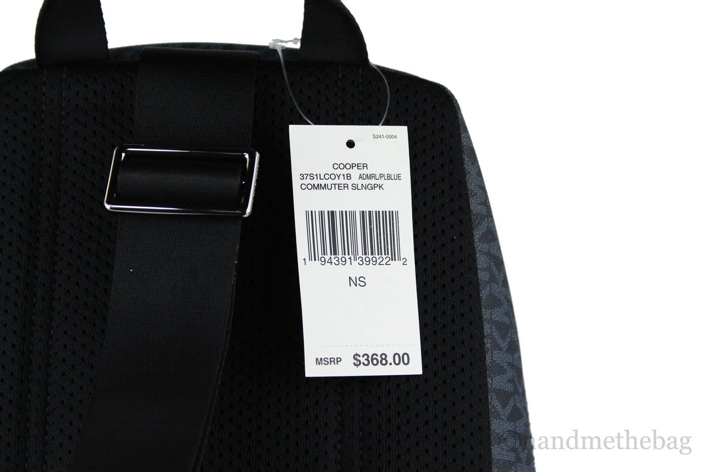Michael Kors Cooper Navy Signature PVC Sling Backpack