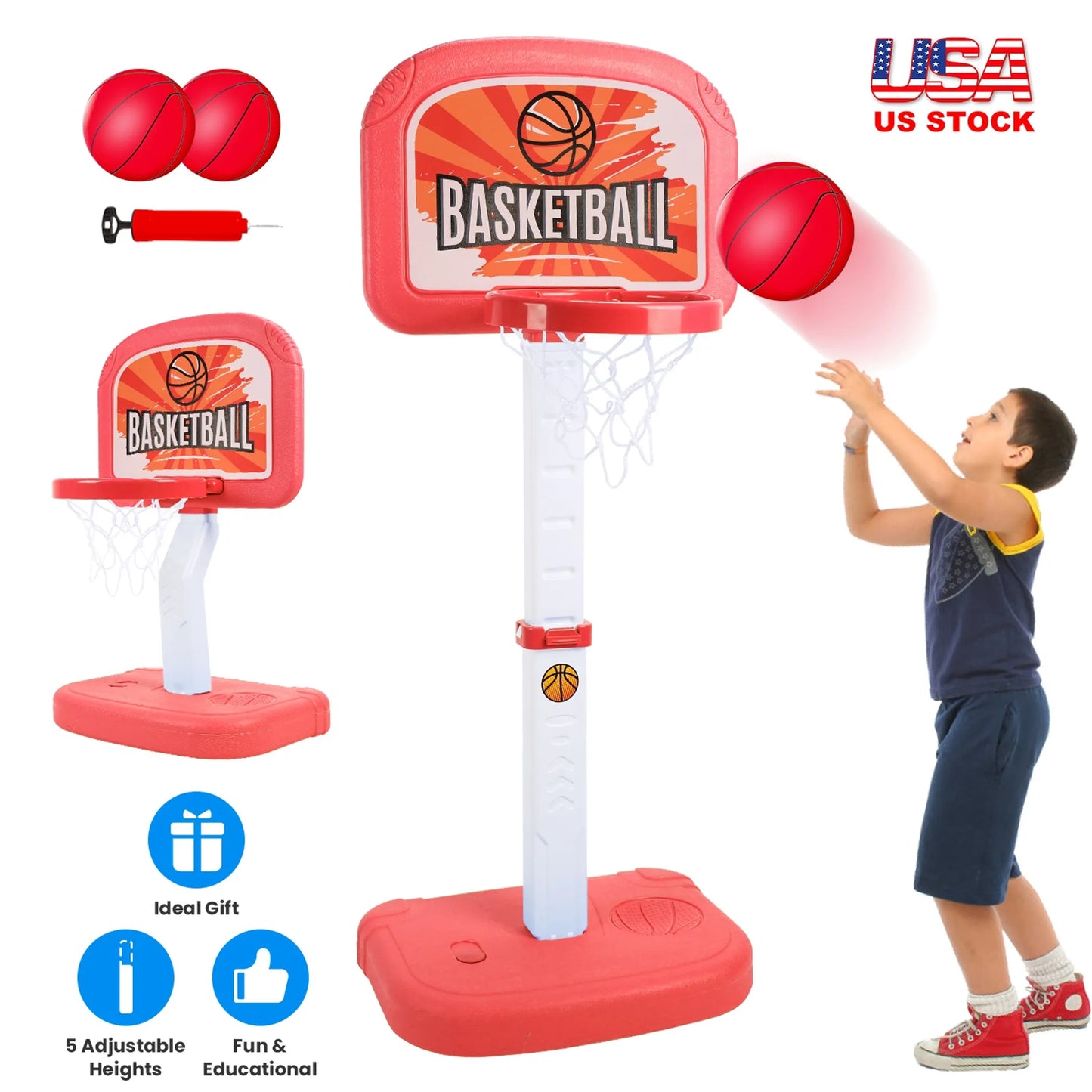 2 In 1 Poolside Basketball Game Set
