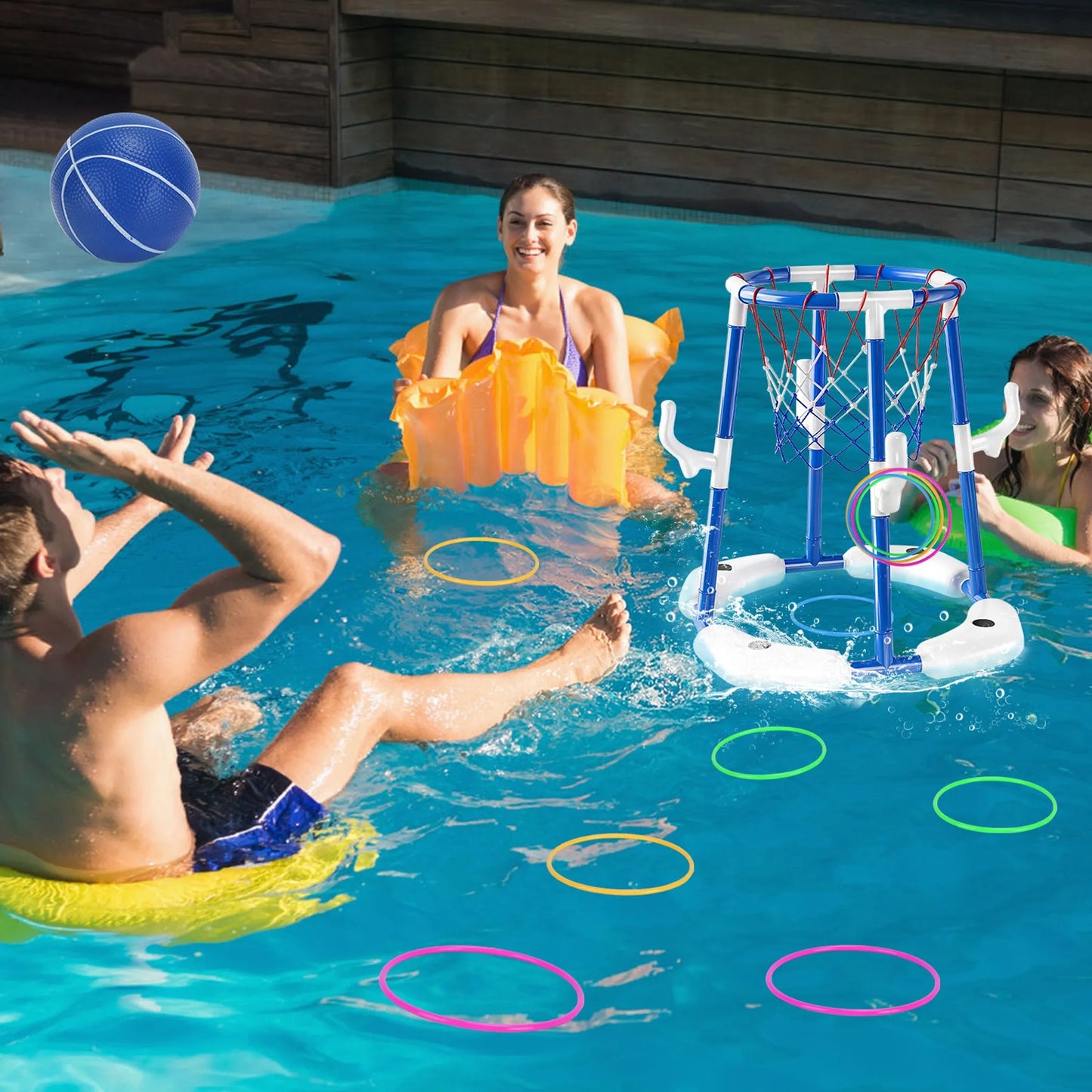 Summer Pool Basketball Hoop Toy Set