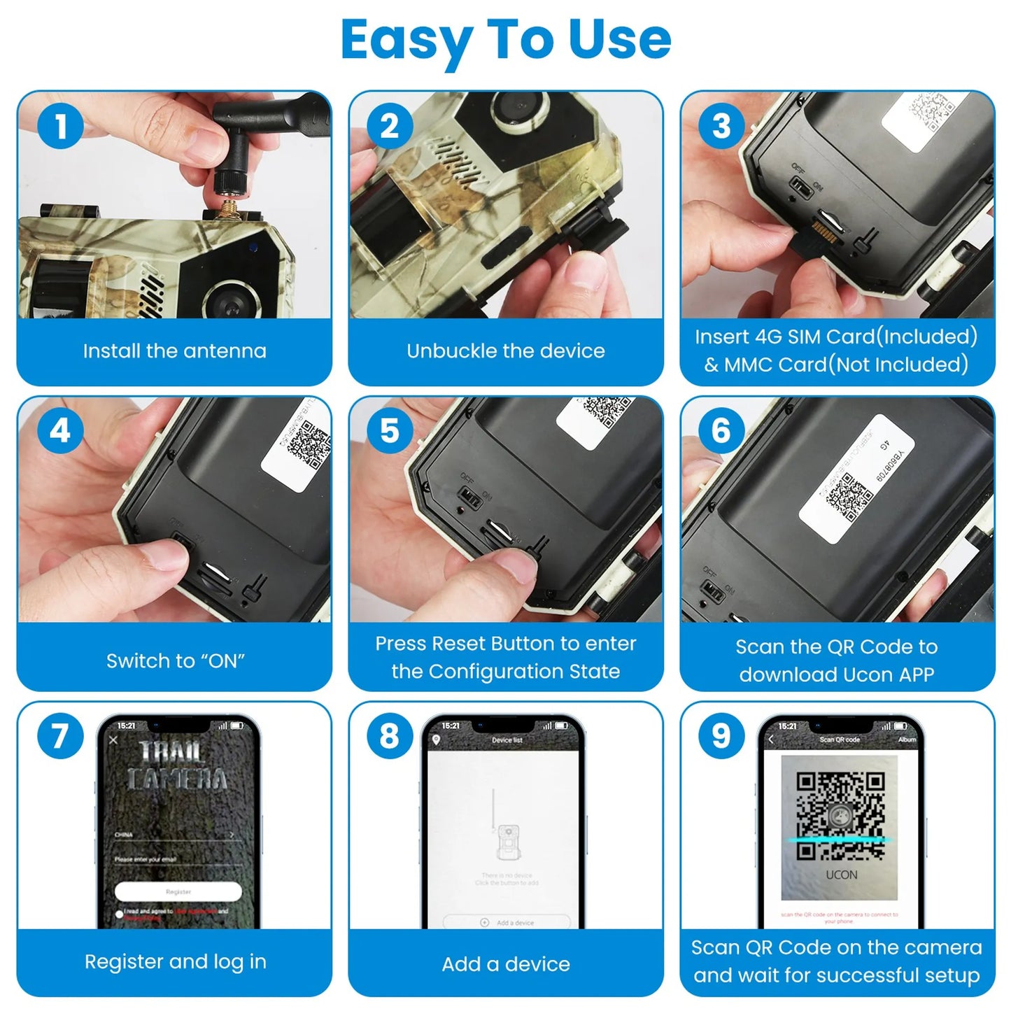 4G 4K 30FPS Solar Trail Camera