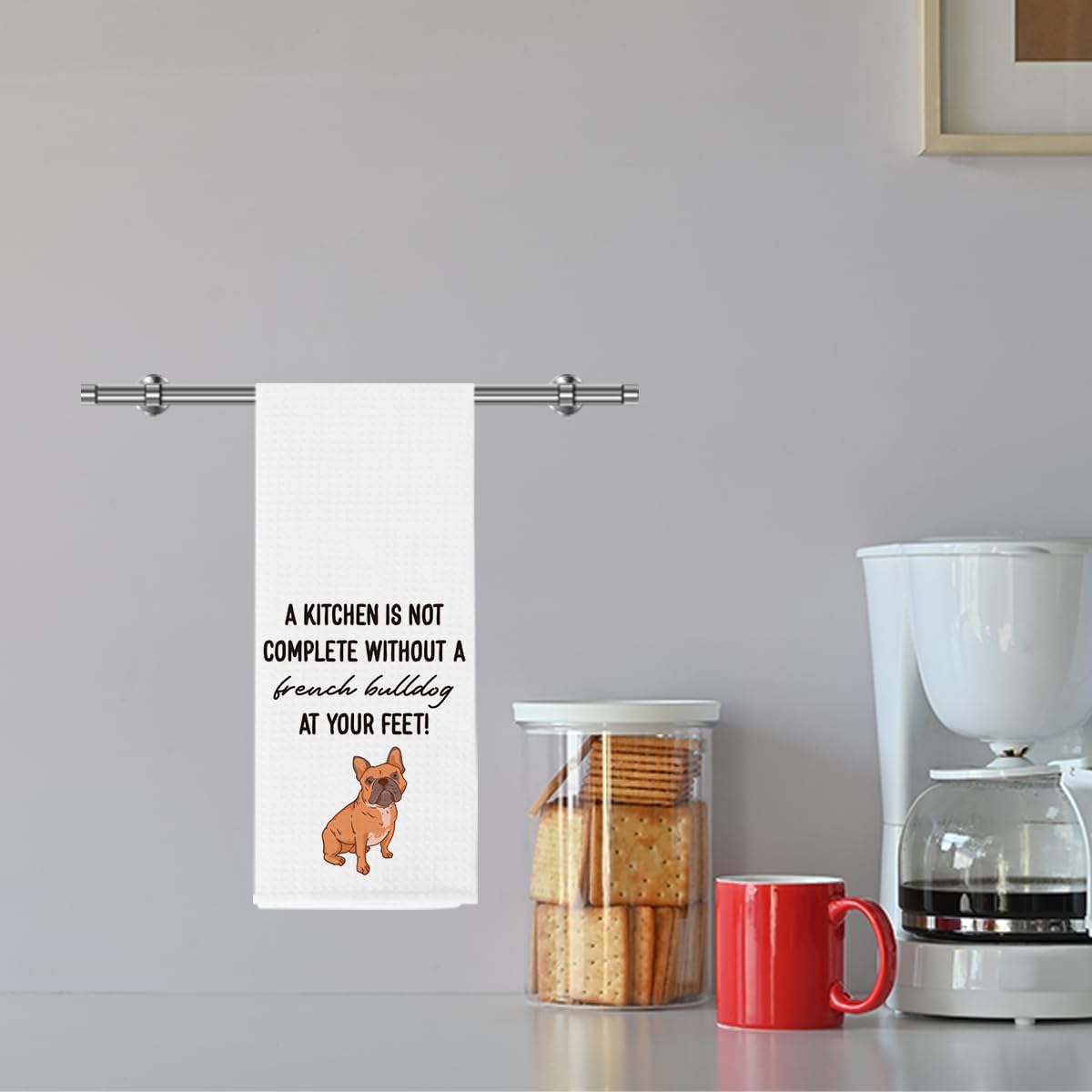 Funny French Bulldog Dish Towels French Bulldog Gifts for Women Men French Dog Lovers Hand Towel Tea Towel for Home Kitchen Decor BST202