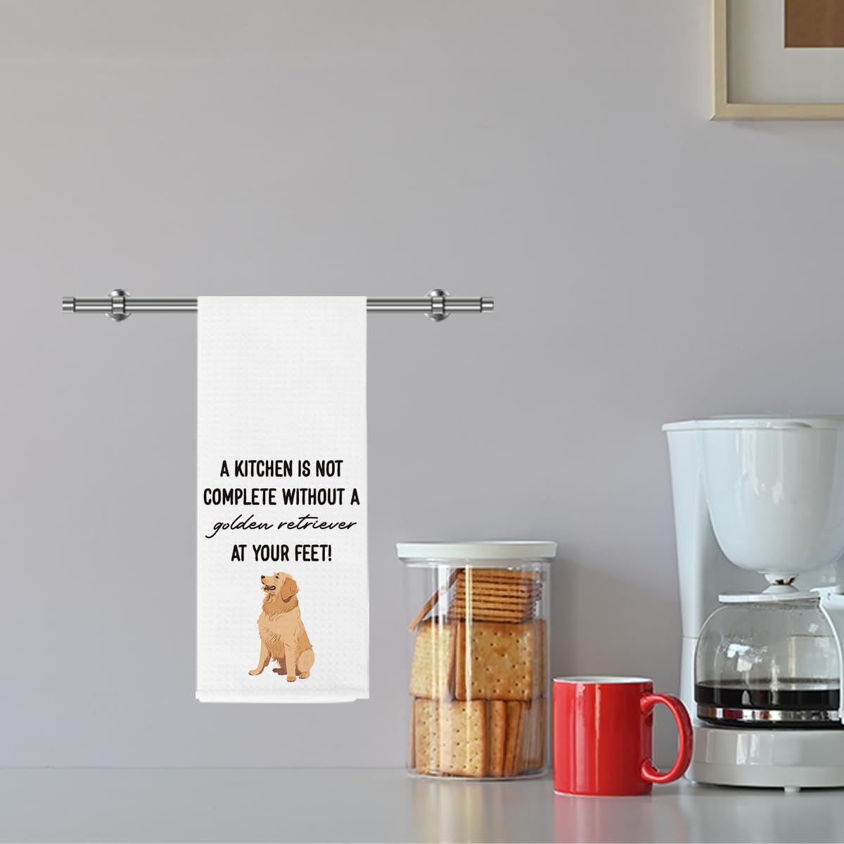 Funny Golden Retriever Dish Towels Golden Retriever Gifts for Women Men Dog Lovers Hand Towel Tea Towel for Home Kitchen Decor BST202