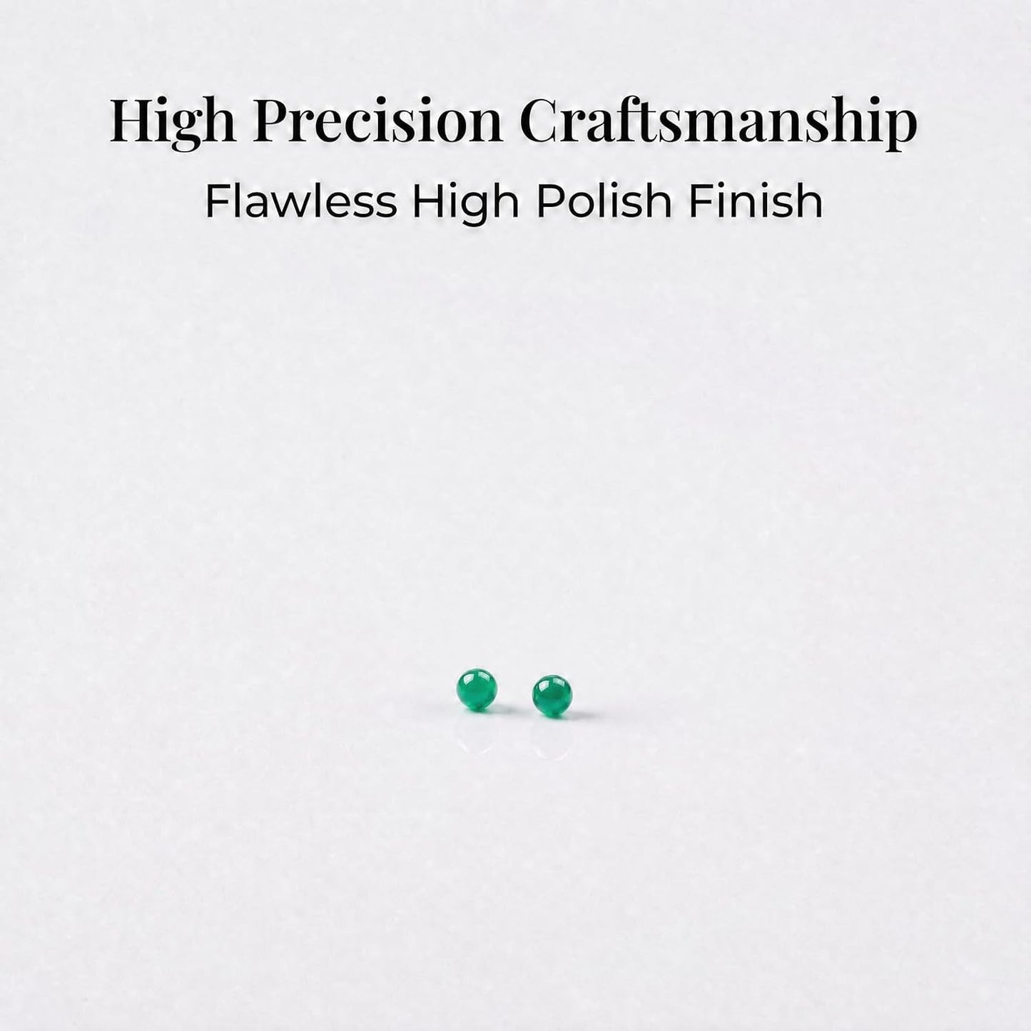 Emerald Pearls, 3mm OD Size Emerald Beads - 12 Pack - 3mm Size Emerald Pearl Accessories for Dipwand Begleri Beads BST326L