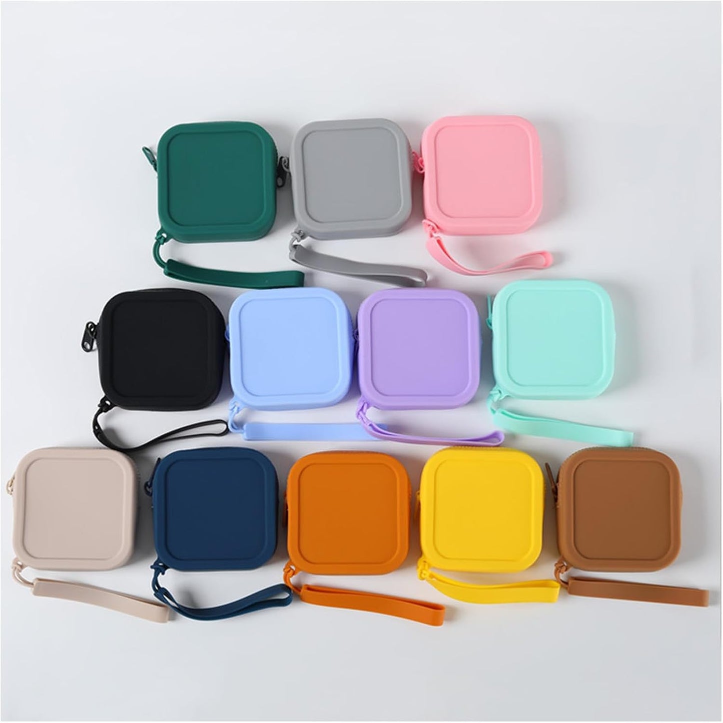 Coin Purse For Women And Girls, Silicone Change Purse Square Coin With Multi-usage, Colorful Coin Wallet For Change, Receipts And Keys WN420