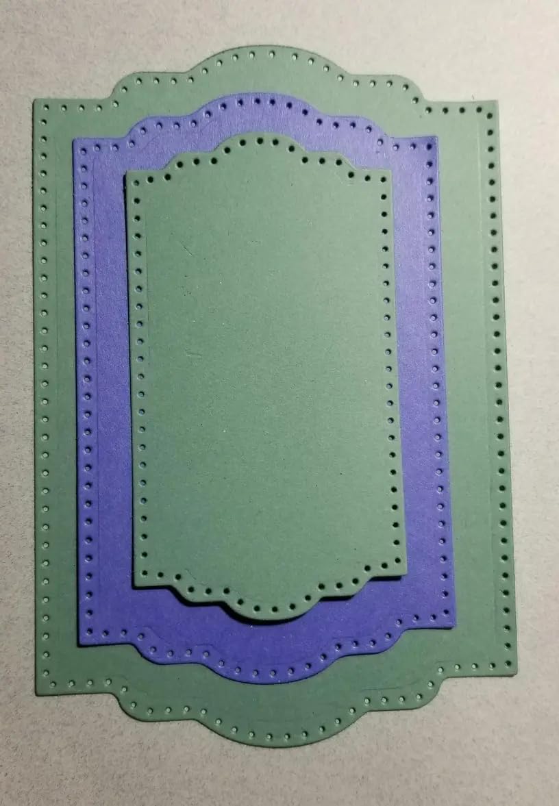 Lapoo Cutting Die for Scrapbooking, 3D Backgrounds Frame New Cutting Dies DIY Album Card Making Decor Paper Craft Metal Die Cuts Party Decorations (Flower Shadow 5.4 x 2.8 in) BST220