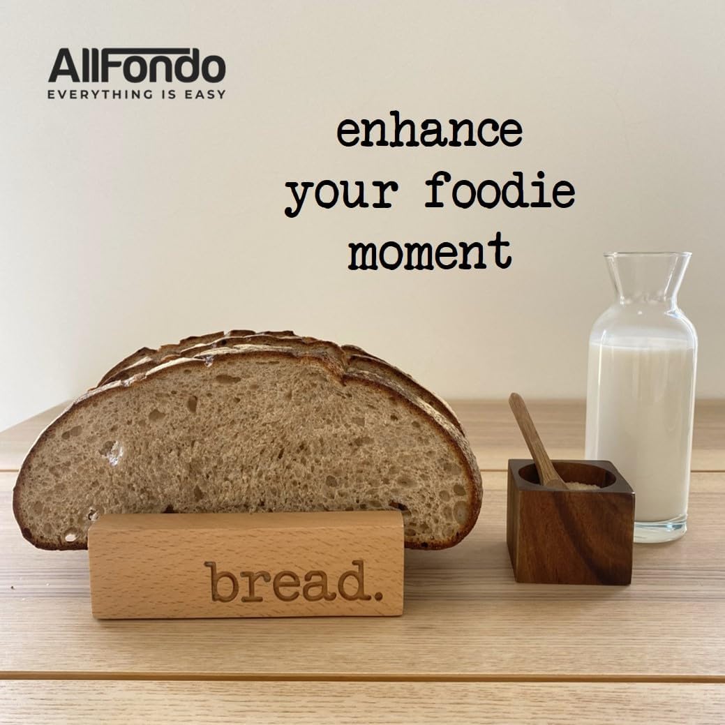 Toast Holder Rack | 4 Homemade Sourdough Bread Slice Wood Bread Rack | 8 Sandwich Type Slices Toast Stand | Compact Toast Holder Server BST220