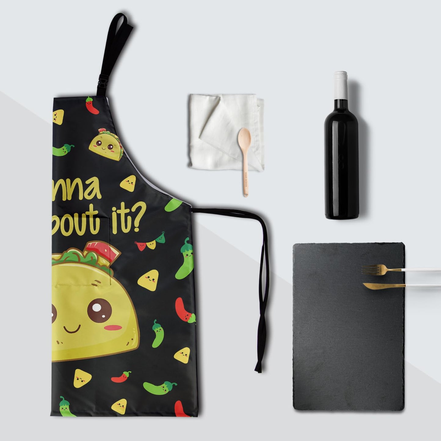 Giwawa Unisex Adult Apron Waterproof Stain Resistant Kitchen Cooking Apron with 2 Pockets for BBQ Grill Painting BST326H