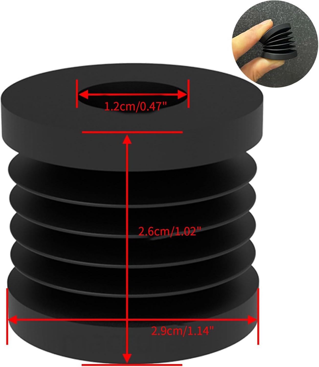 LIANXUE 3D Printer Anti Vibration Feet for Bambu Lab X1 Series and P1P Universal Rubber Foot Anti-Slip Rubber Shock Pad Silicone BST220