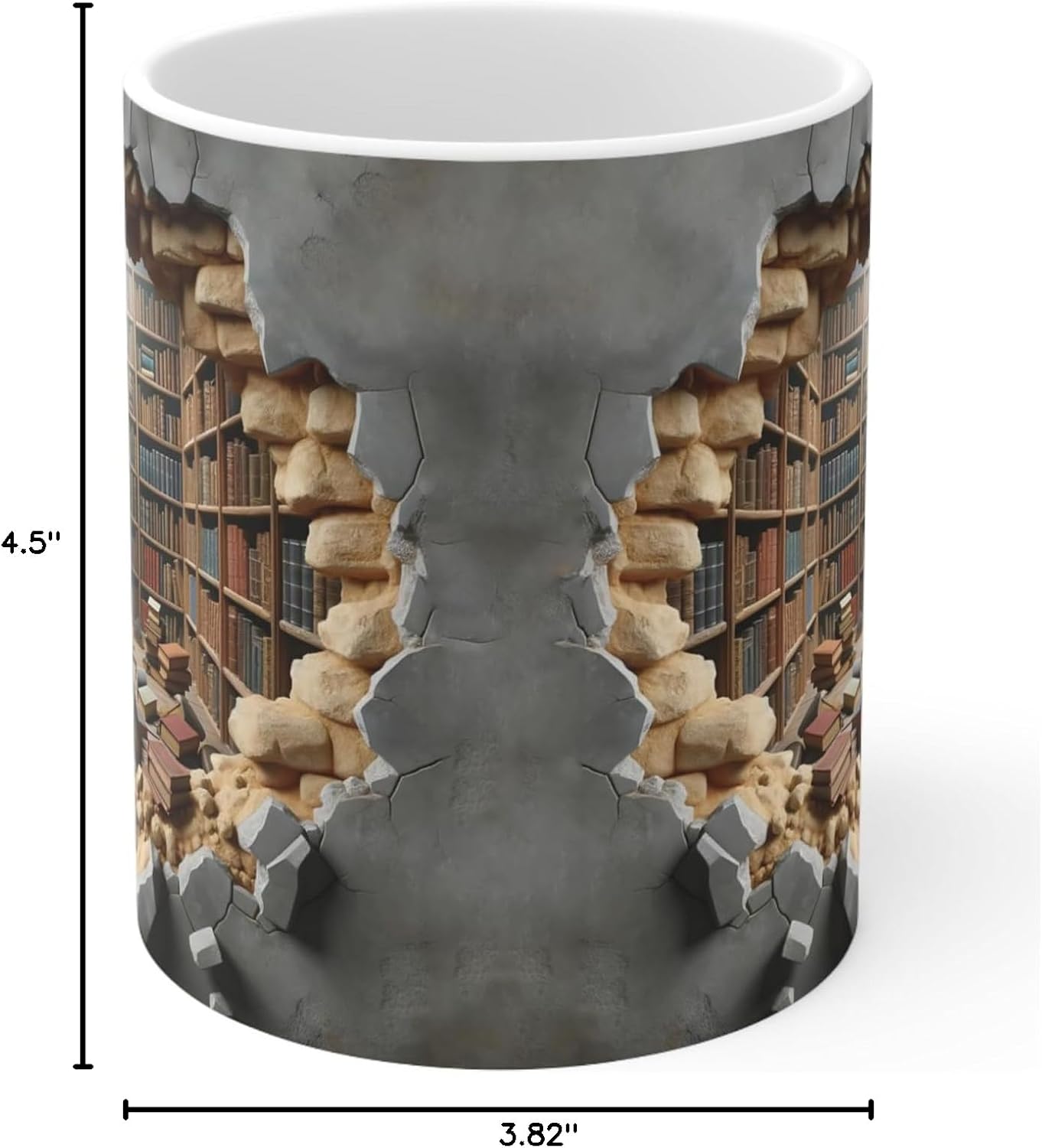 Library Bookshelf Mugs Bookish Gifts For Books Lovers Gifts For Book Lovers Women Bookshelf Coffee Mugs - Library Coffee Mug Gift Ideas Bookworm Gift For Reader, Writer (White Mug 11 Oz) BST326H