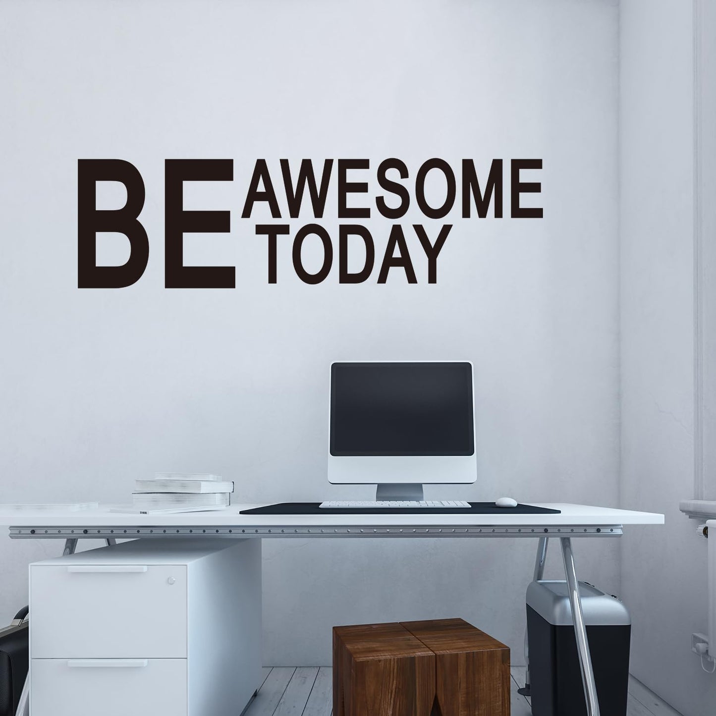 Inspirational Quotes Wall Decals for Gym: Office Motivational Positive Vinyl Art Wall Stickers for Classroom School Bedroom Living Room - Be Awesome Today 35" X 9.8" BST220