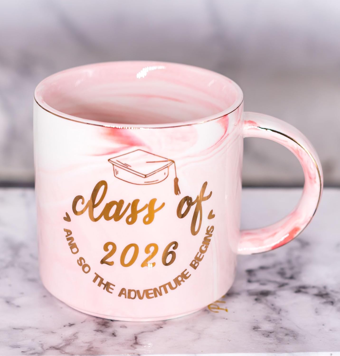 Graduation Gift for Her Women Daughter Sister Bestie - Cute Class of 2026 Coffee Mug - Novelty Senior Night Birthday Christmas Gits for College Master Phd 2026 BST202