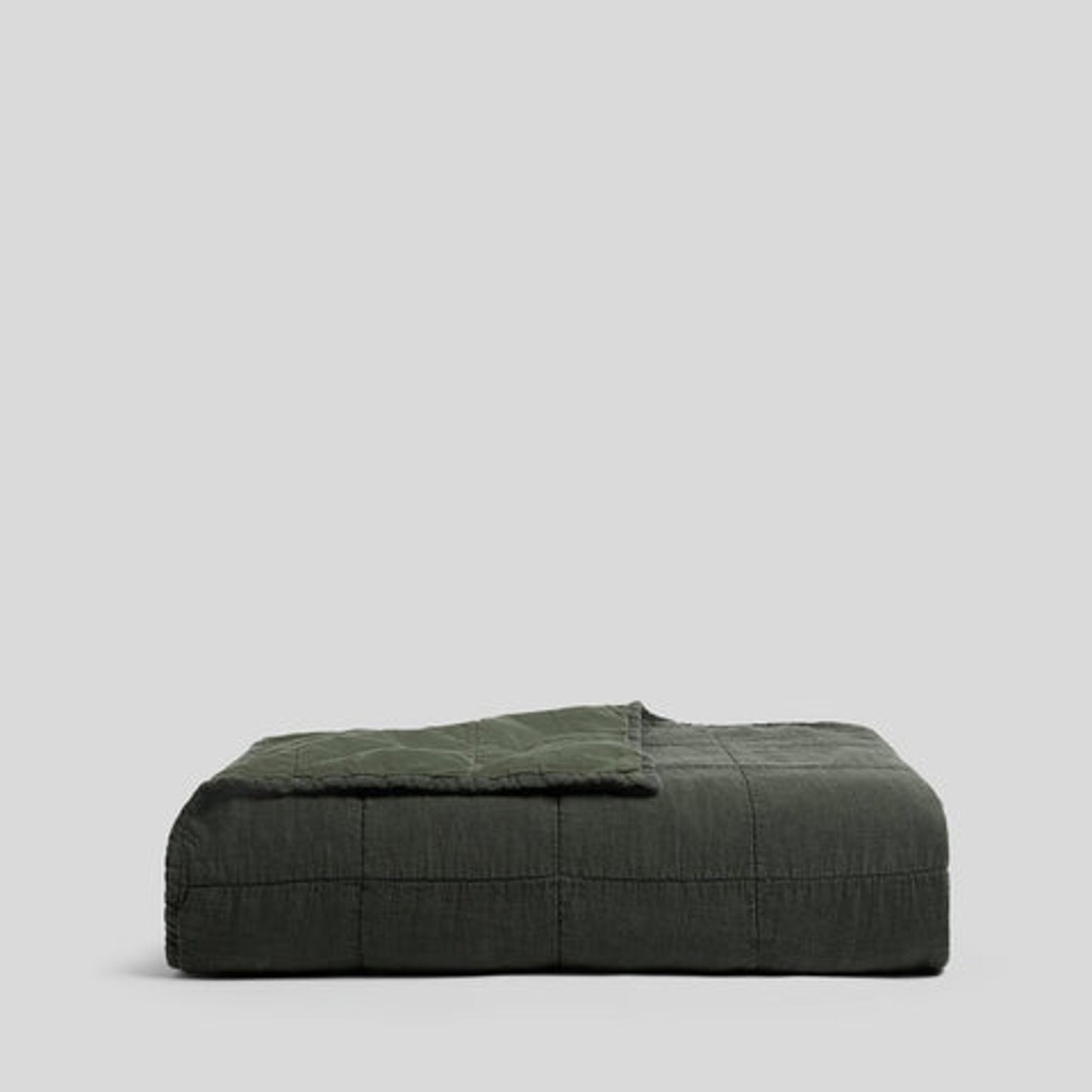Room Essentials Quilted Jersey Throw Blanket Heathered Olive