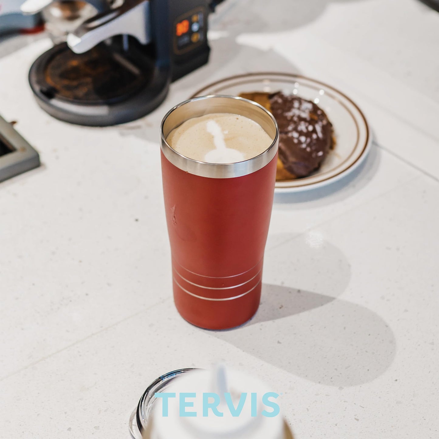 Tervis Friends Pattern Triple Walled Insulated Tumbler Travel Cup Keeps Drinks Cold & Hot, 20oz Legacy, Stainless Steel