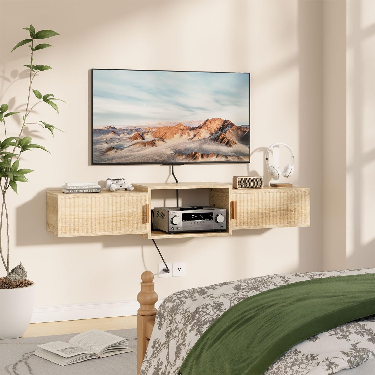 IBUYKE Mid Century Modern Floating TV Stand N30