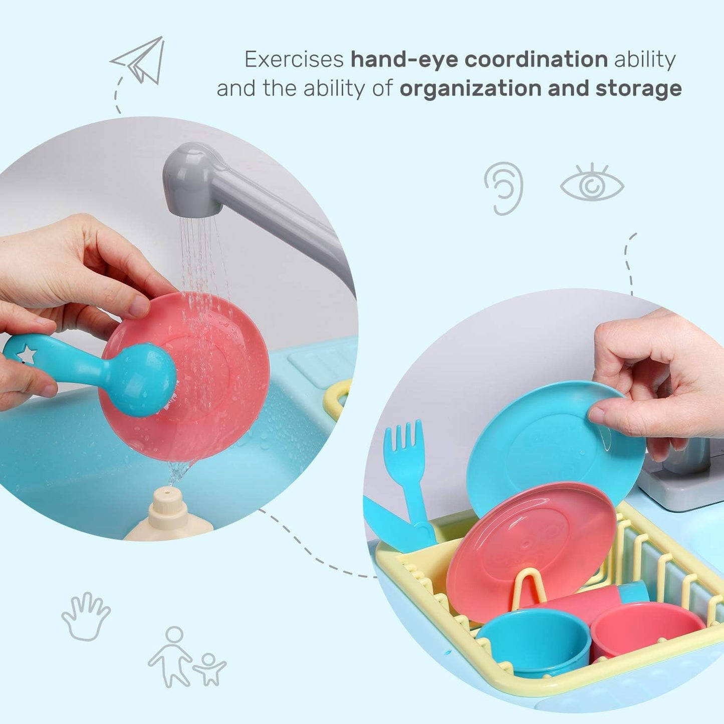 CUTE STONE Color Changing Kitchen Sink Toys N28