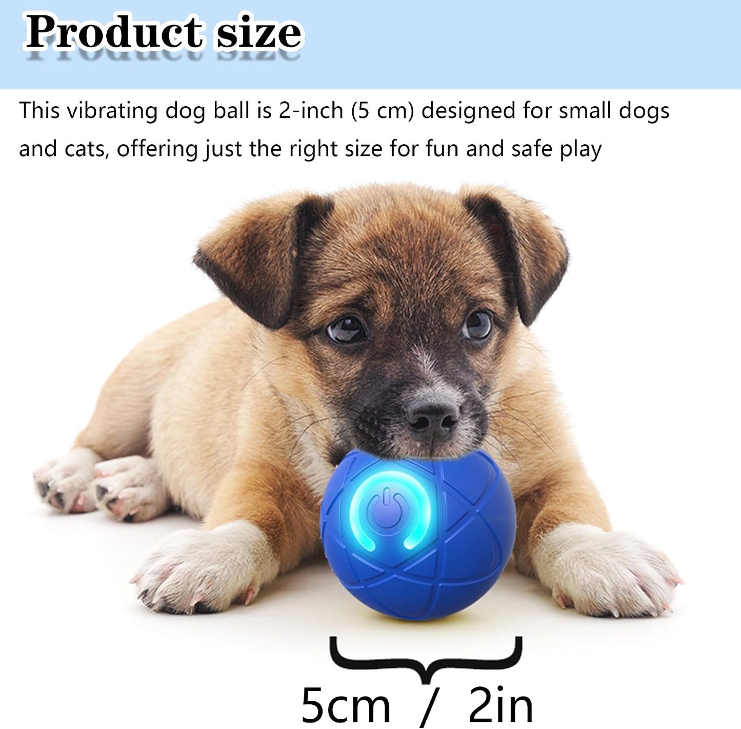 IRIDESCENT Interactive Dog Toys Dog Balls Activated Automatic Rolling Ball for Puppy Small Medium Dogs Smart Jumping Automatic Moving Bouncing and Rotating Ball Vibrating Keep Them Busy WN420