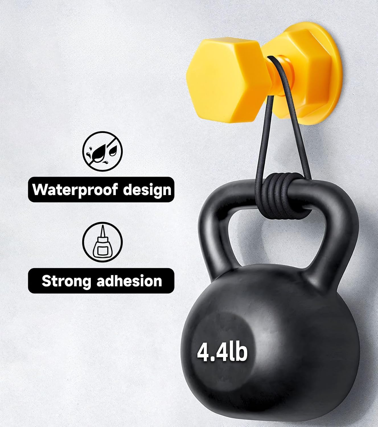 3Pcs Screw-Shaped Hook for Hanging, Serving as Heavy-Duty Command Hooks for Walls no Damage, Multi Purpose, Waterproof and Sturdy Command Hooks Heavy Duty (Contemporary, Count, 3) WN420