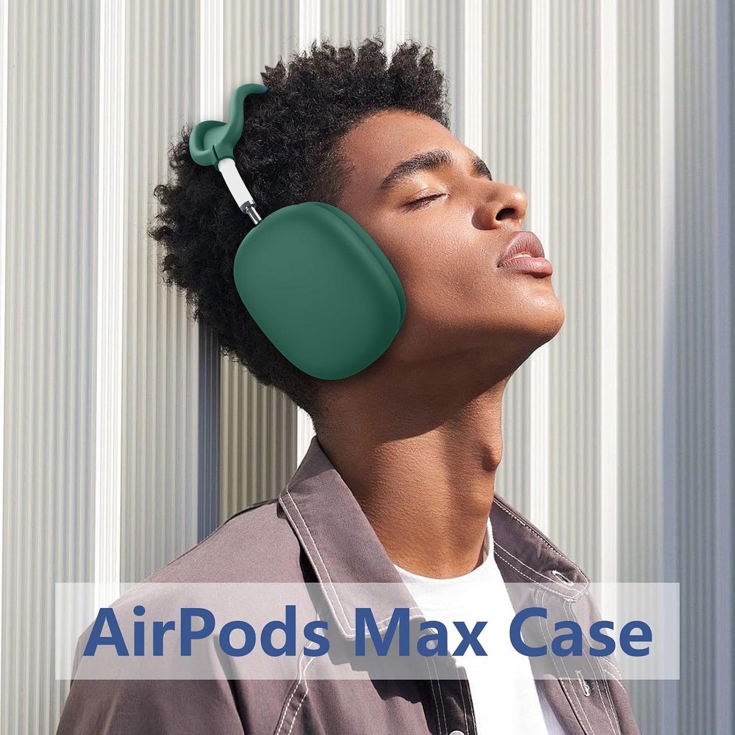 Case for Airpods Max Headphones, Ear Pad Case Cover/Ear Cups Cover/Headband Cover for AirPods Max 2 & 1 (USB-C/Lightning) (2026/2024/2020), Silicone for Apple Airpod Max 2,Accessories Cases,Deep Green WN420