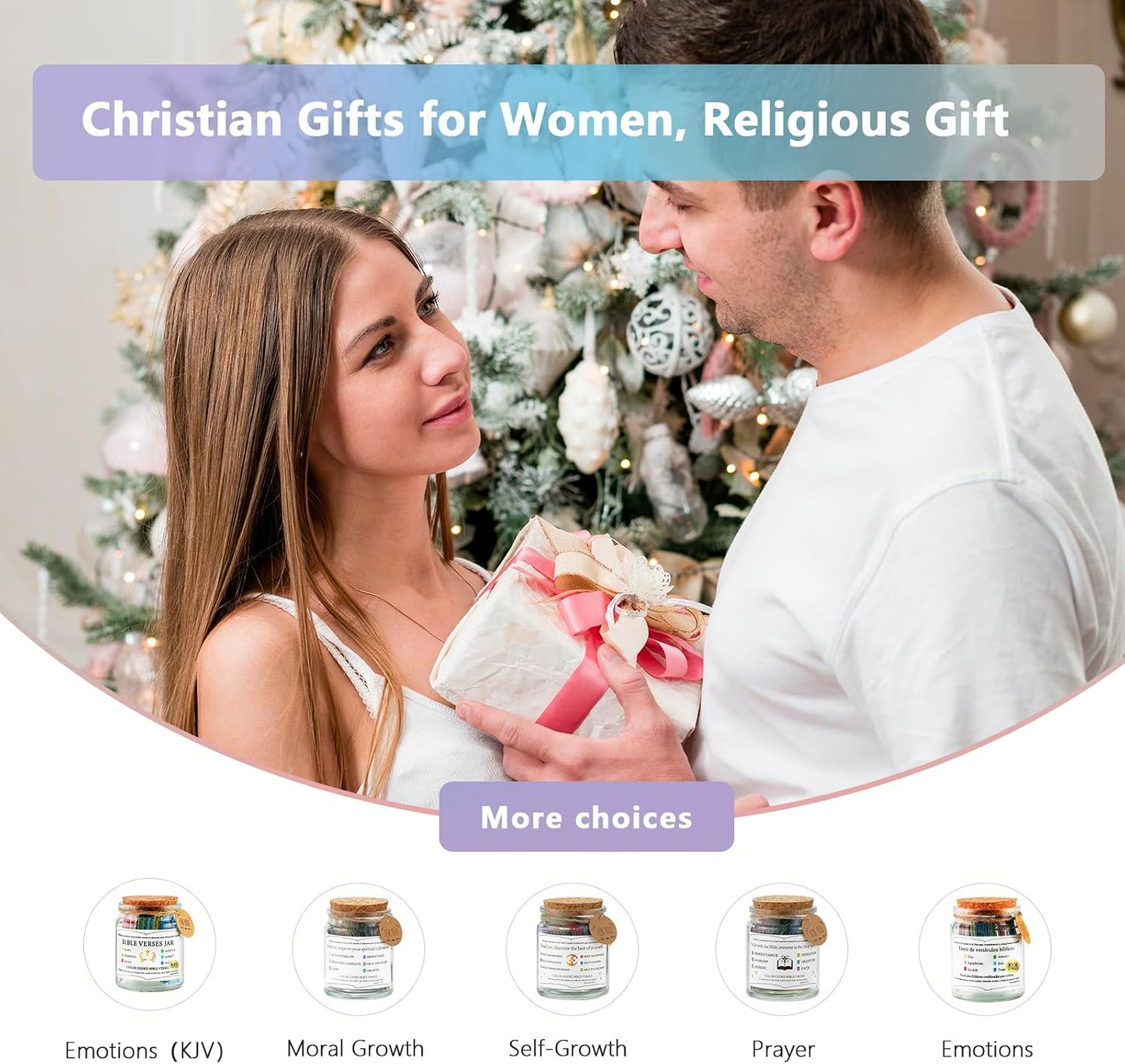 Bible Verse Jar Read Me When Bible Verse Jar for Daily Encouragement | Hope Holy Prayer Cards Religious Baptism Graduation Gift for Her, Gifts for Mom from Daughter Son, Christian Gifts for Women BST326H