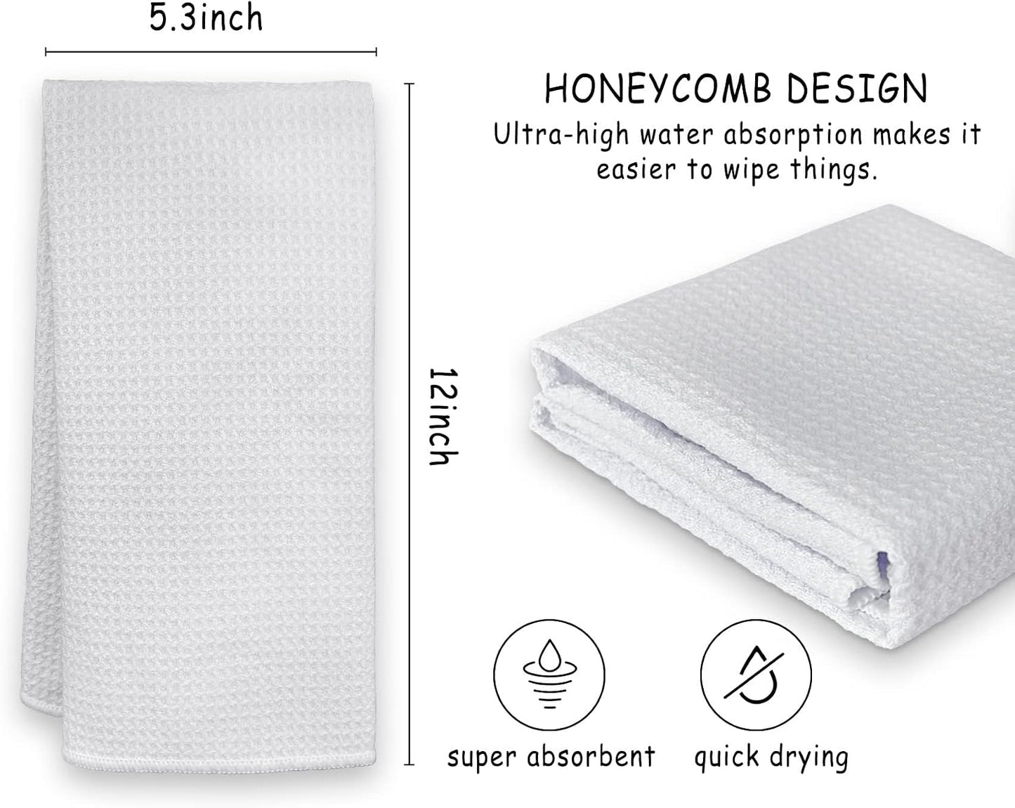 HIWX Preppy Skeleton Halloween Decorative Kitchen Dish Towels, Hand Towels - Gray (1624) BST326L