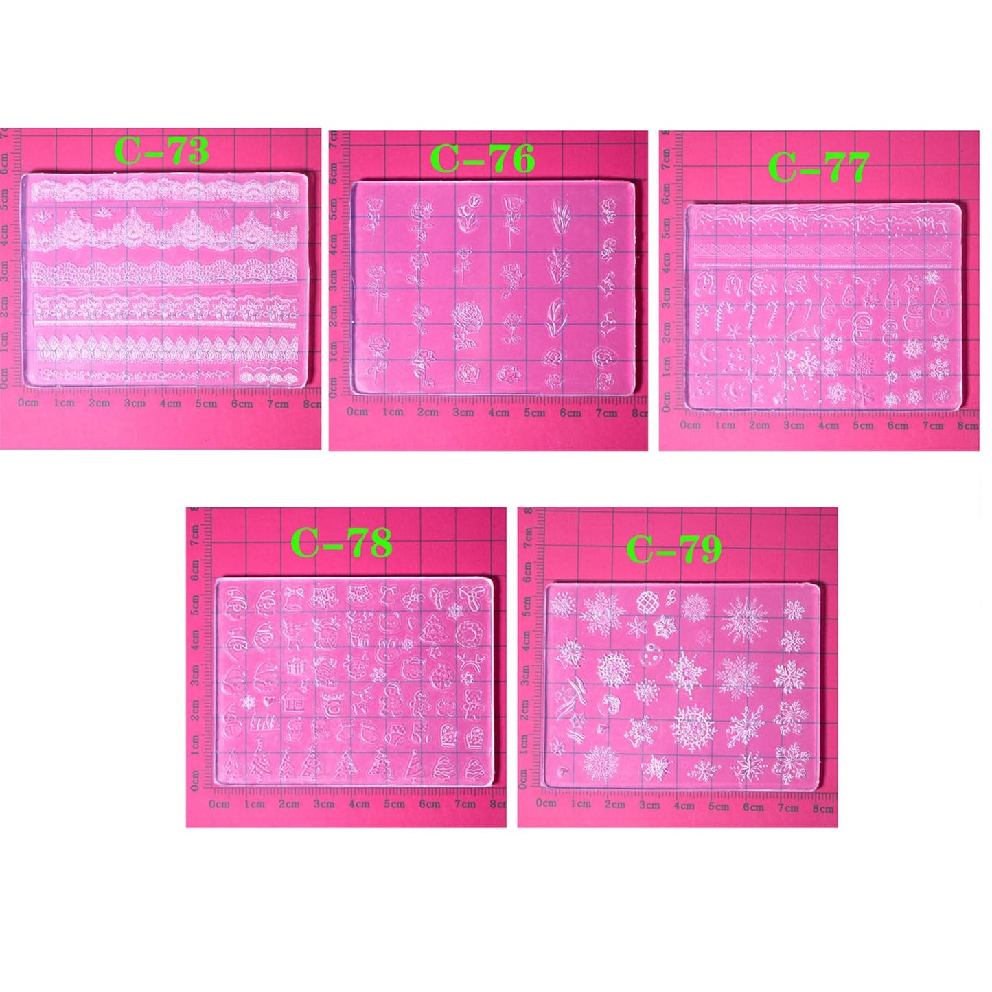Nail Art Silicone Mold Beautiful 3D Nail Embossed Stencils Molds Epoxy Resin Mold DIY Crafts Party Home Decor BST220
