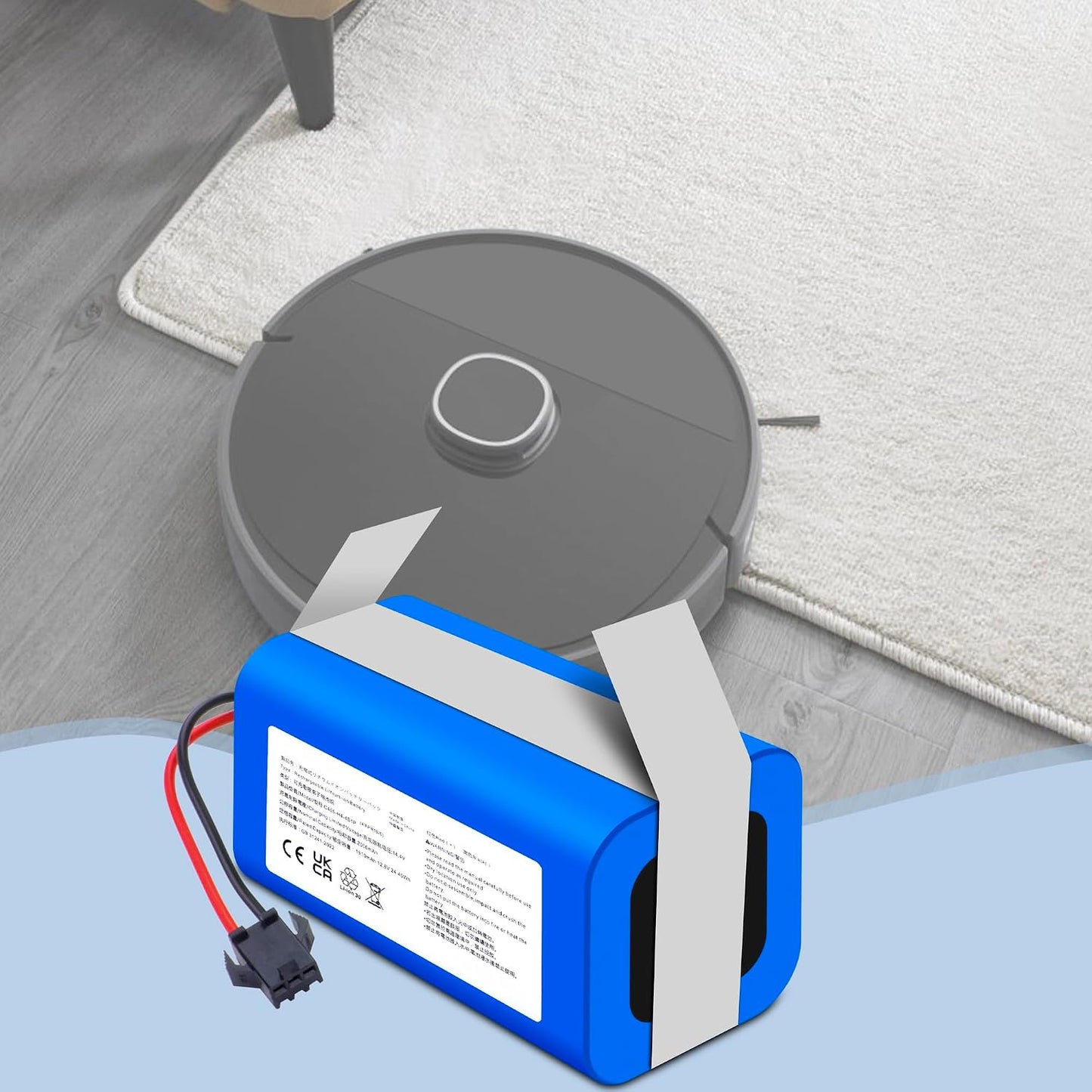 M210 Battery Replacement for Lefant, Compatible with Lefant M210 M210B M210P M213 M213S Robot Vacuum Cleaner 2000mAh12.8V Battery BST220