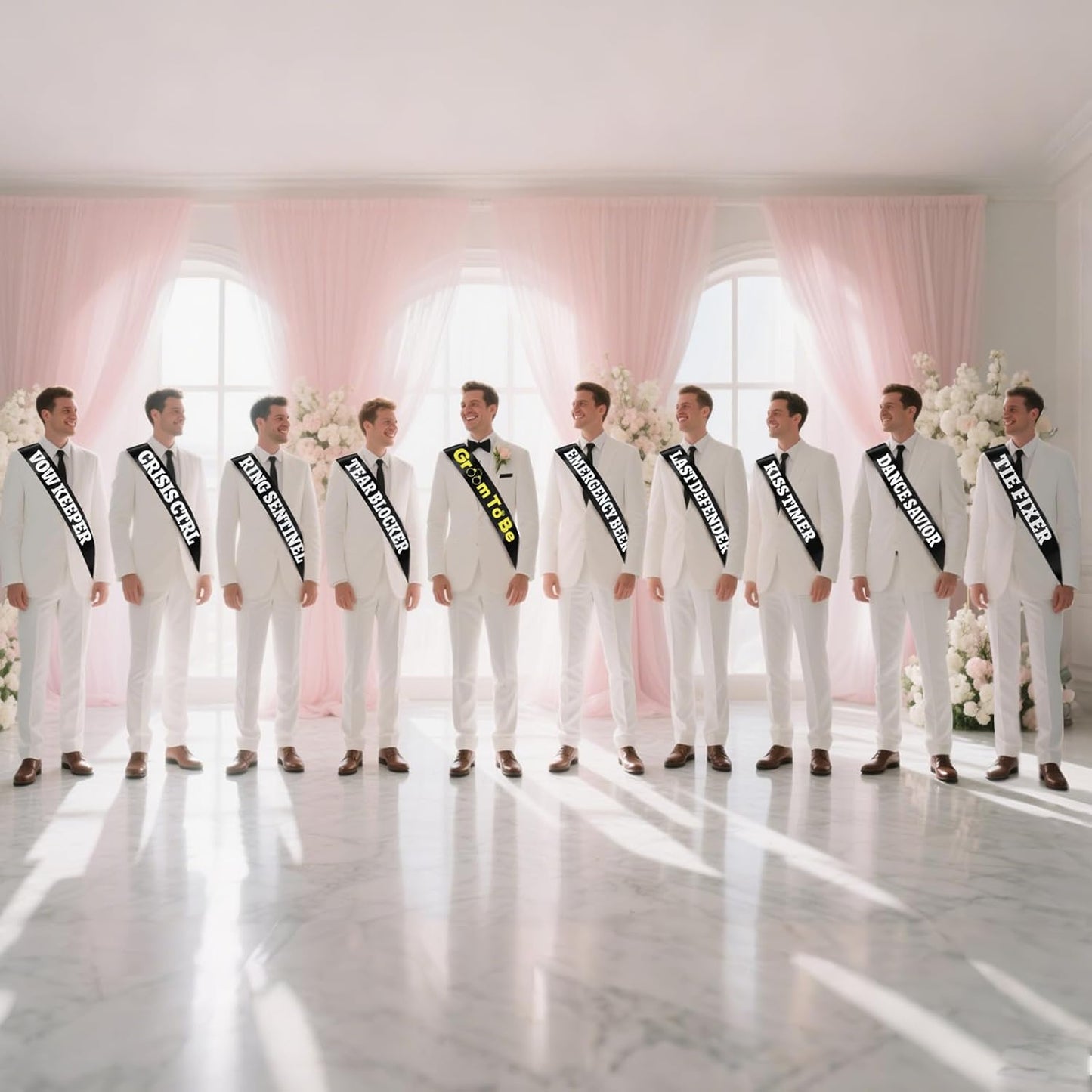 Bachelor Party Sash Team Groom Groomsmen Groom to Be Sash for Men Bachelor Party Favors Accessories Supplies Decorations Gifts(10 psc Funny Style) BST202