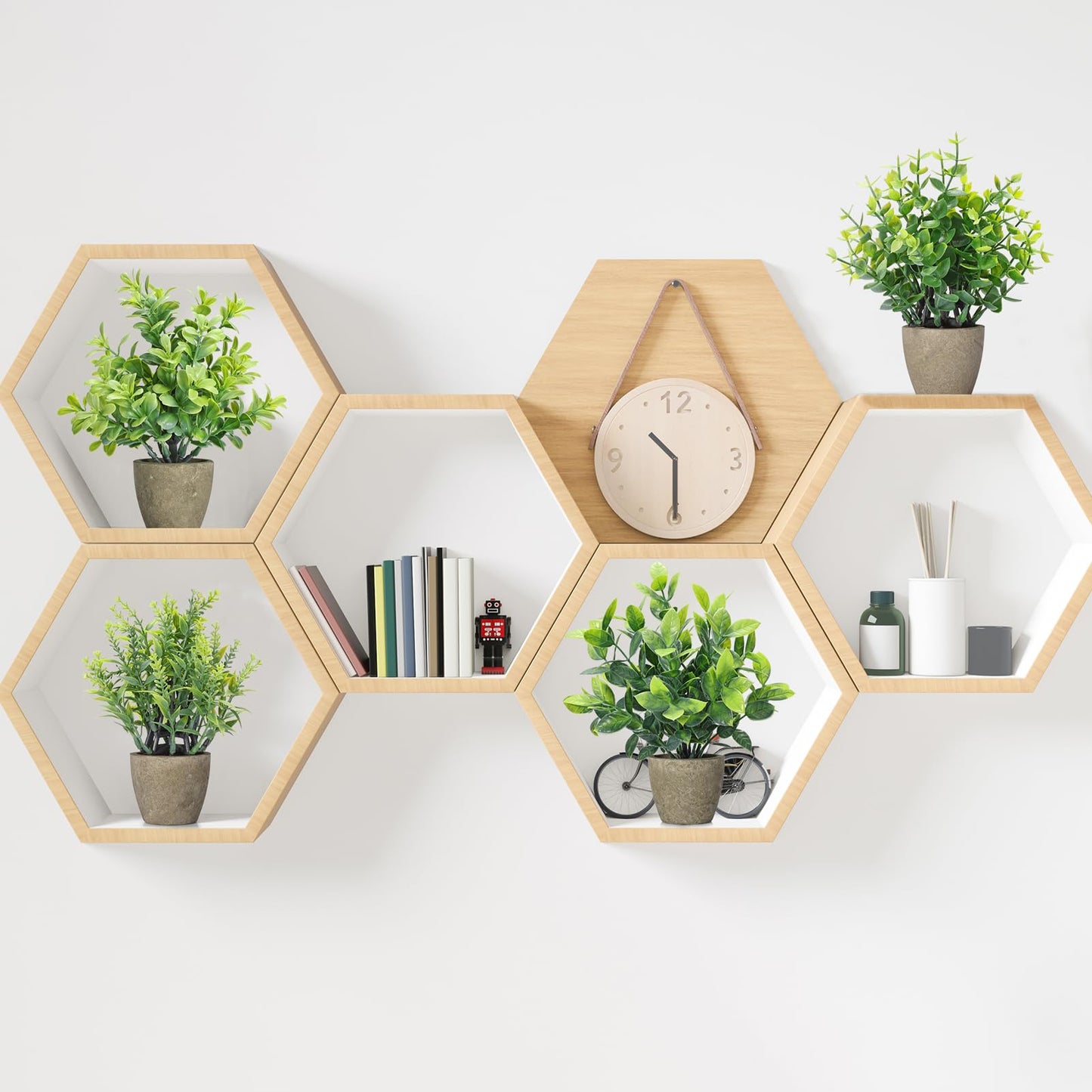 FAVOWREATH 2 Pack Small Fake Plants Potted Artificial Plants Indoor for Home Decor Office Room Farmhouse Indoor Table Bathroom Decor BST220