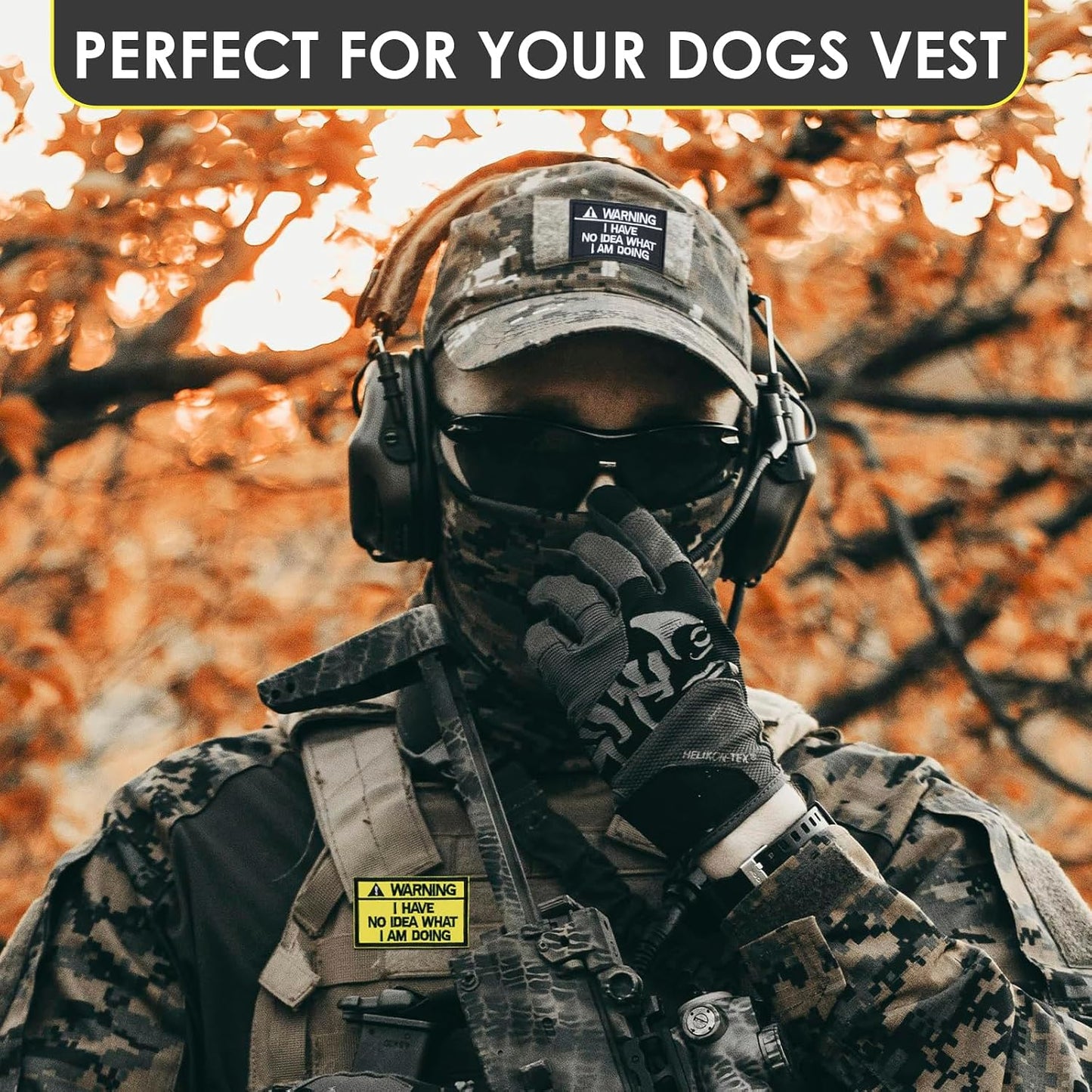 2 Pieces Tactical Patch Warning I Have NO Idea What I am Doing Vibrant Embroidered Patch, DIY Applique Accessories for Jackets, Backpacks, Dog Collars, Hats, Helmets, Tactical Gear BST220