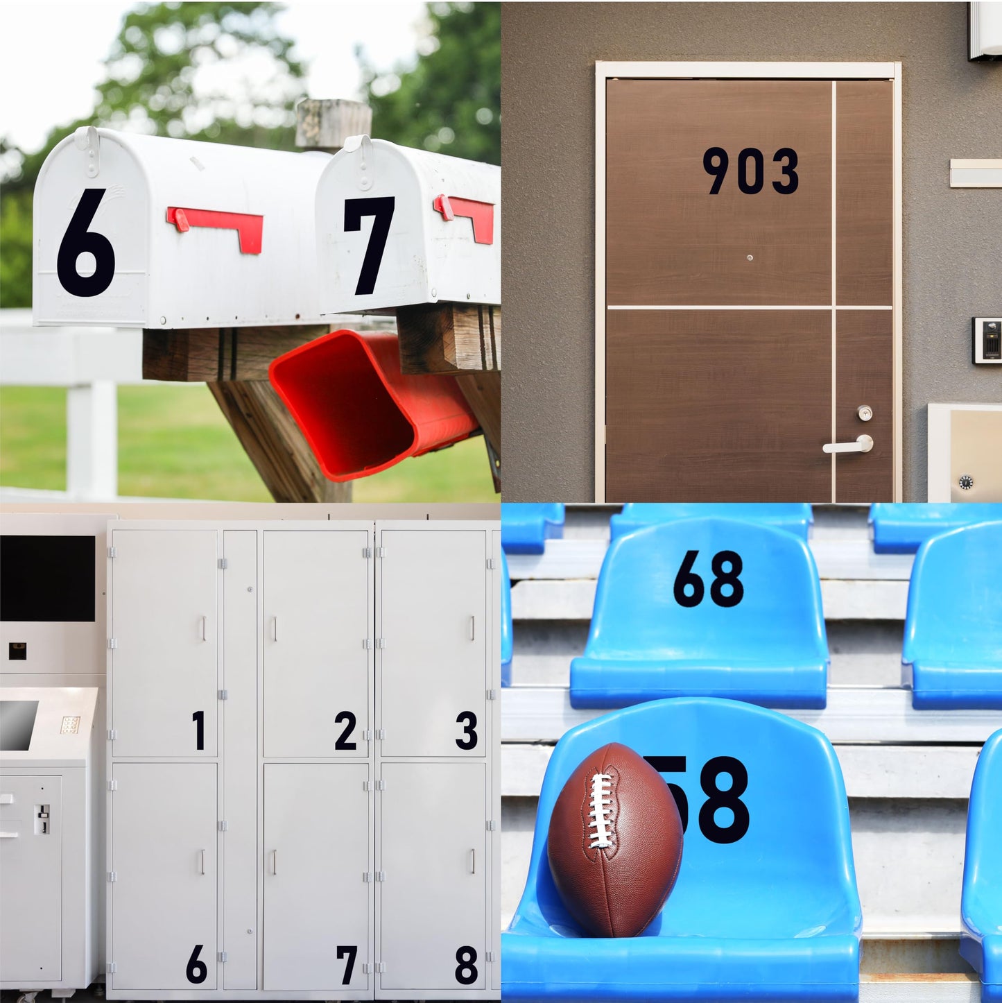 300 PCS Number Stickers, 2” Waterproof Vinyl Number Stickers Consecutive Number 0-9 Labels Self-Adhesive Without Residue Left for Office, Classroom, Indoor, Boxes, Storage (15 Sheets, White) BST220