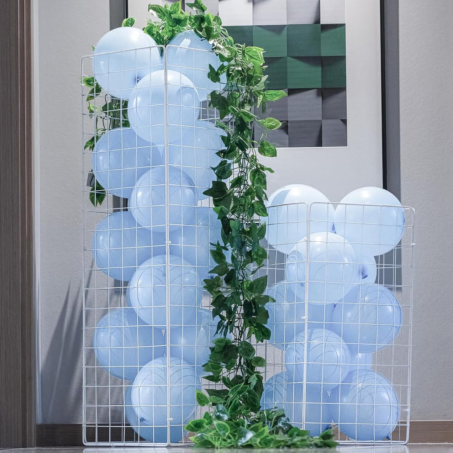 50pcs Pastel Blue Balloons, 12inch Light Blue Balloon for Birthday Baby Shower Gender Reveal Wedding Party Decoration (With Ribbon & Glue) BST326L