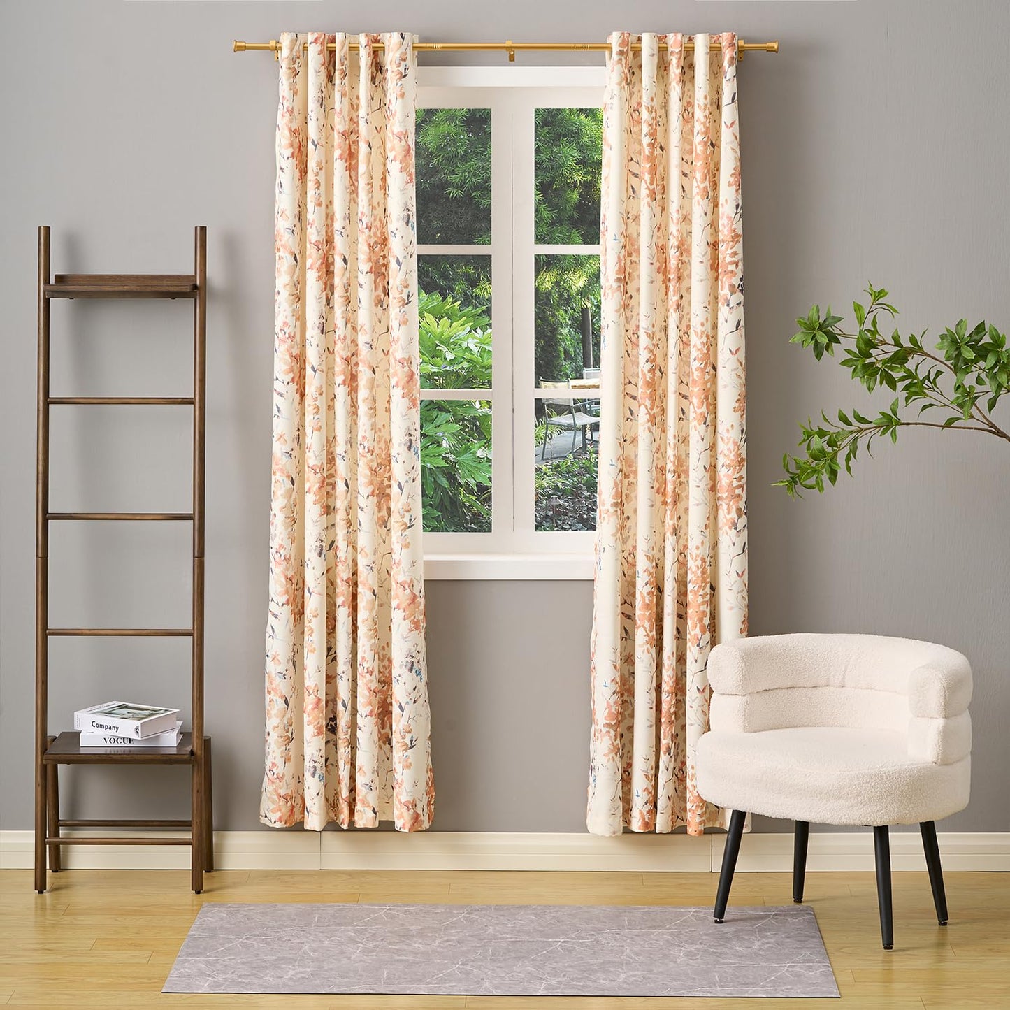 Curtain Rods for Windows 30 to 55 inches,Adjustable Curtain Rods,Easy Install,Black BST220