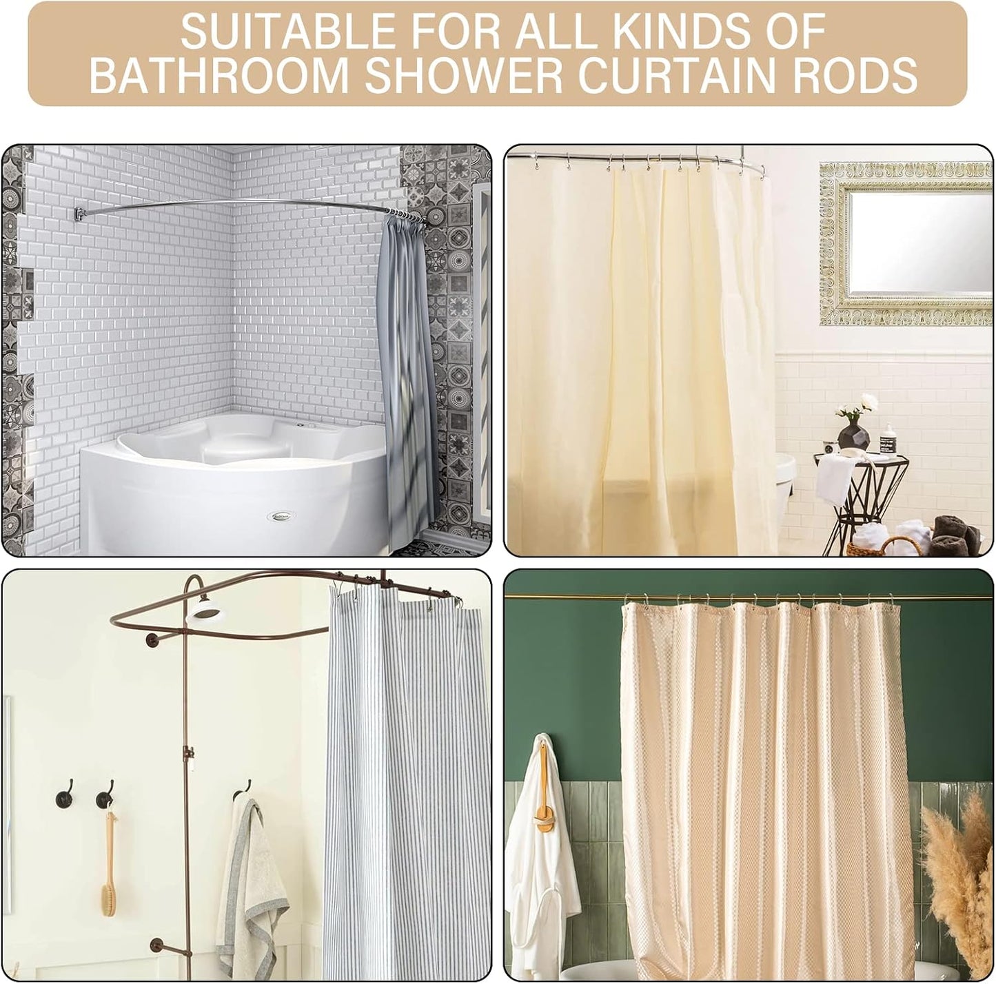 Floral Shower Curtain (72” x 72”), Polyester Fabric Printed Shower Curtain Set for Bathroom with Hooks(01) BST202