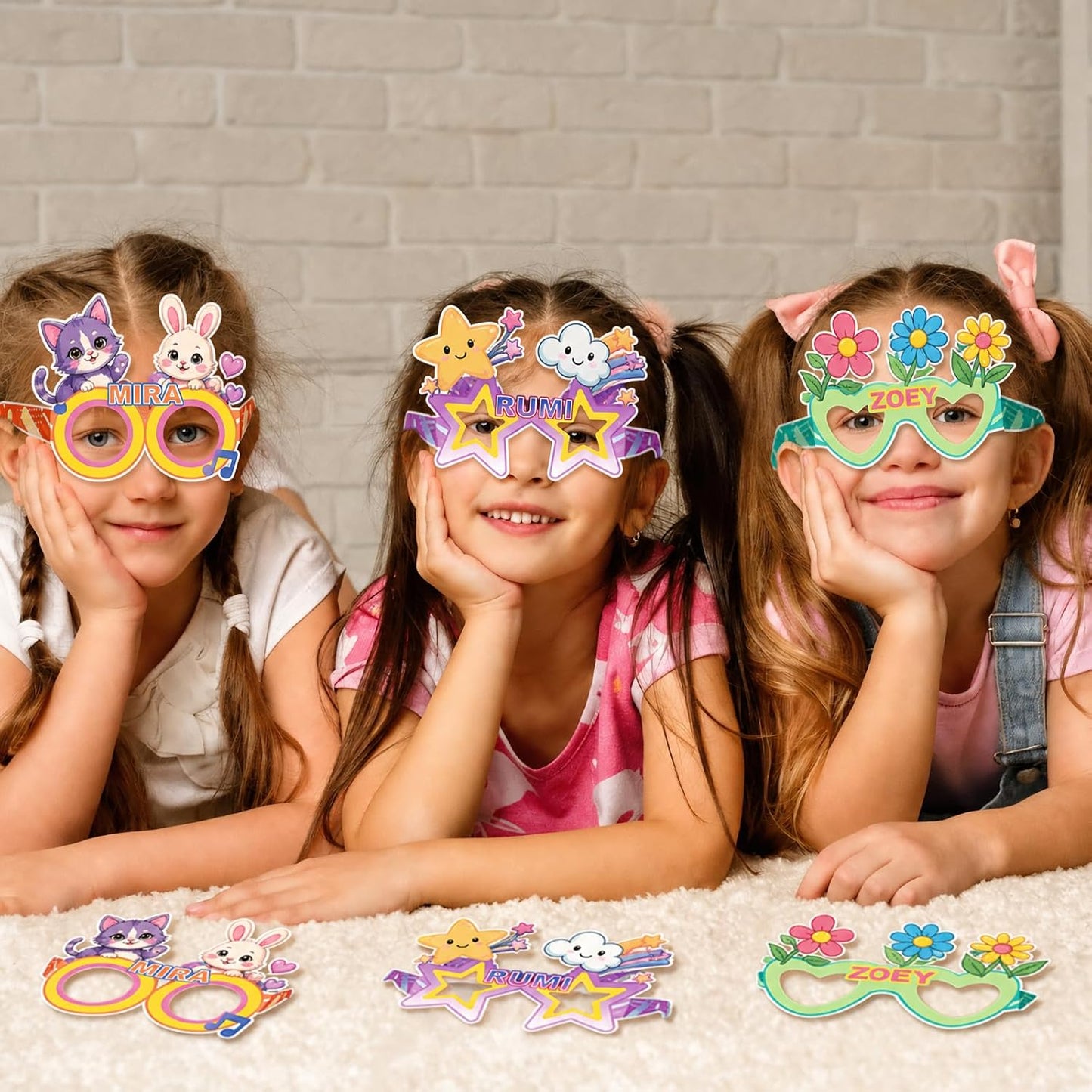 Korean Idol Movie Birthday Party Decorations, 8Pcs Decorative Glasses (Cosplay Style) - Ideal for Cartoon Themed Birthday Parties & Party Gifts, Photo Booth Props Decoration BST326L