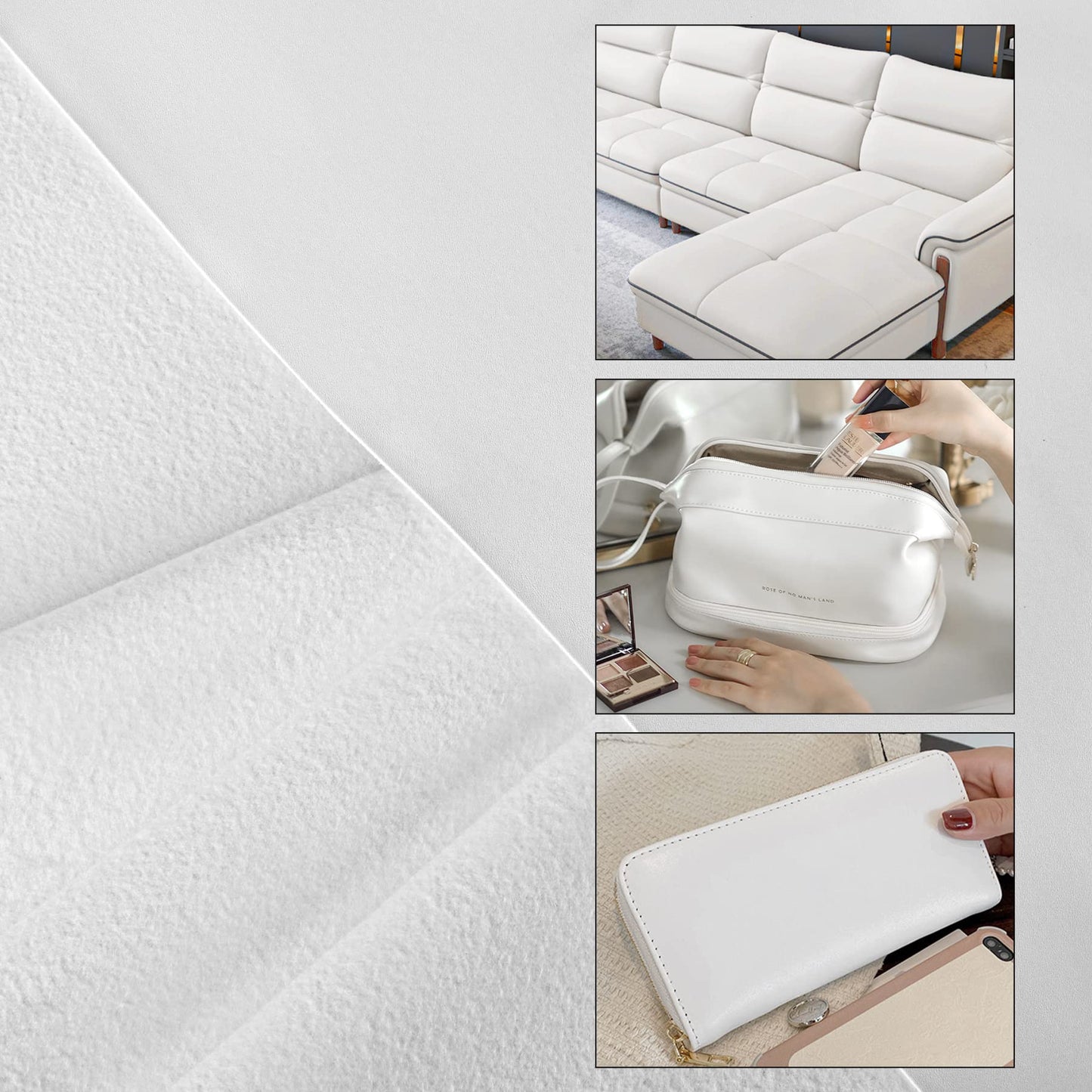 PU Fabric Material 1 Yard 54" x 36" Faux Synthetic Leather Sheets 1.2mm Thick Perfect for Upholstery, DIY Crafts, Hat Making, Hair Crafts Making, Sewing, Shoe Making (Gray) BST220