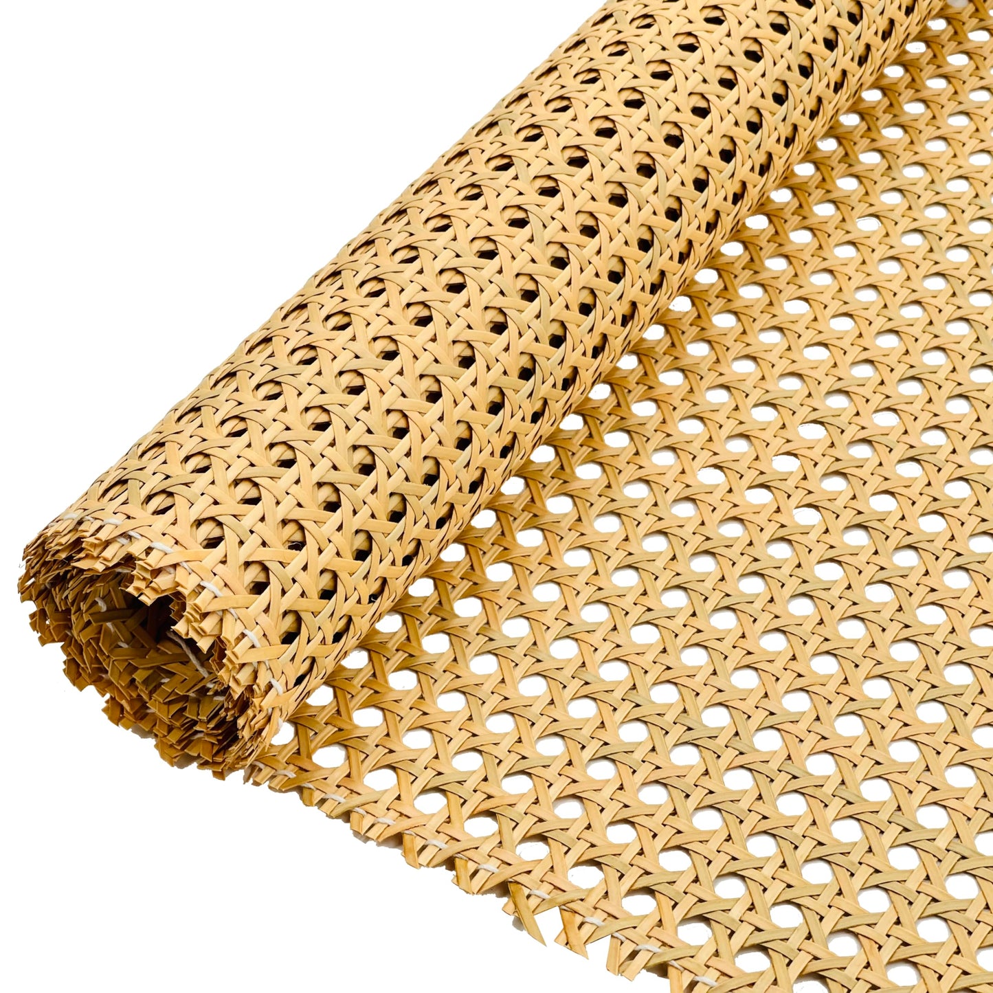 Plastic Rattan Webbing Roll, Handwoven Synthetic Poly Rattan, Faux Cane Mesh-Open Weave, Hexagonal Pattern, for DIY Home Decor Projects incl. Furnitures Chairs Cabinets Beds (16'' x 80'') BST220