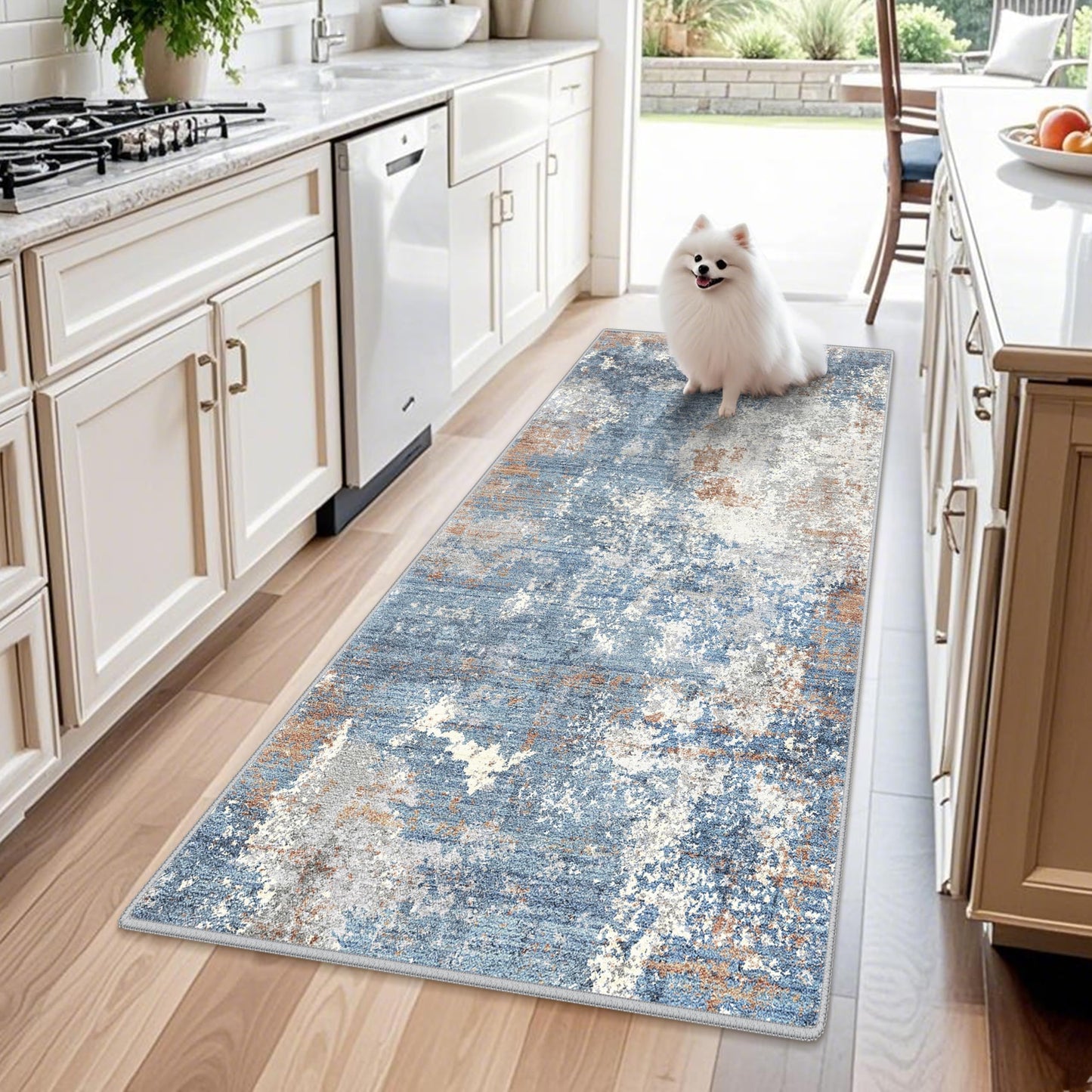 2x3 Washable Entryway Rug – Non-Slip Modern Abstract Neutral Small Throw Area Rug for Kitchen, Bedroom – Soft Low Pile Thin Indoor Door Mat(Black Grey,2x3) BST326H