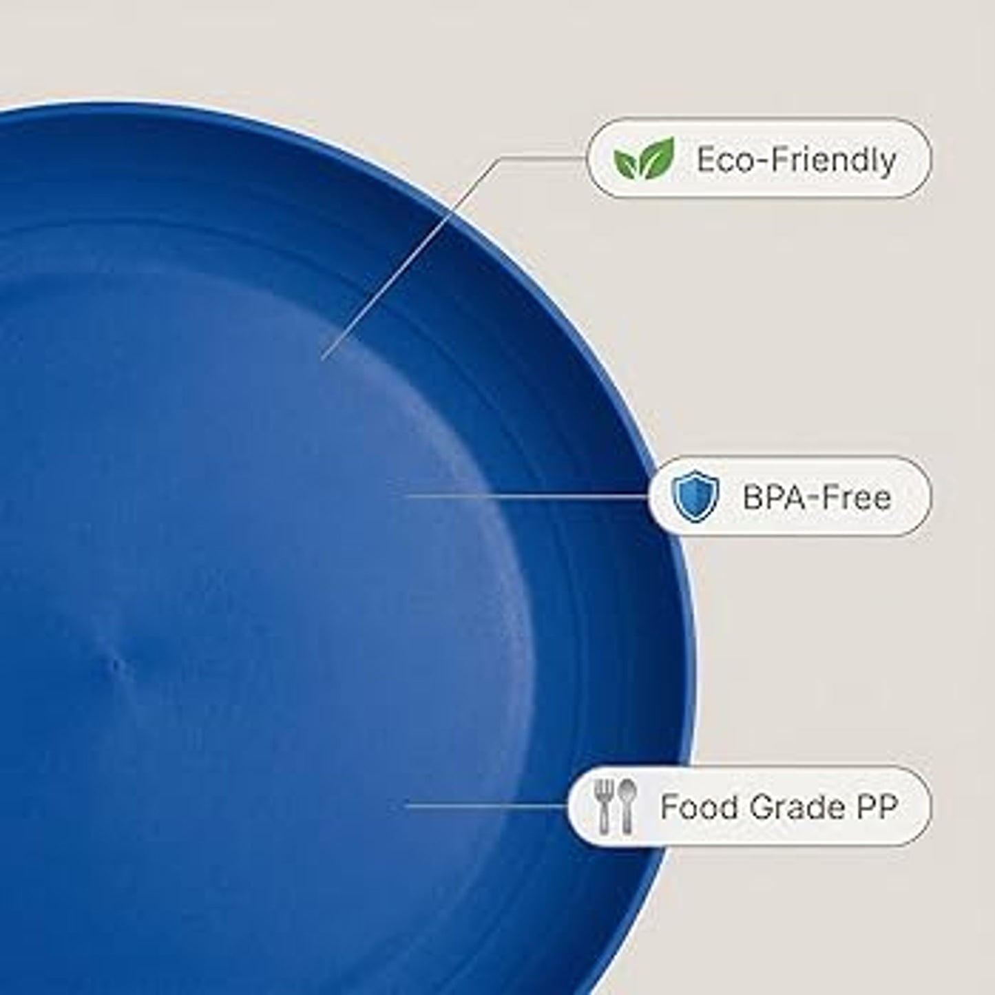 Room Essentials 10.5" Blue Plastic Dinner Plate