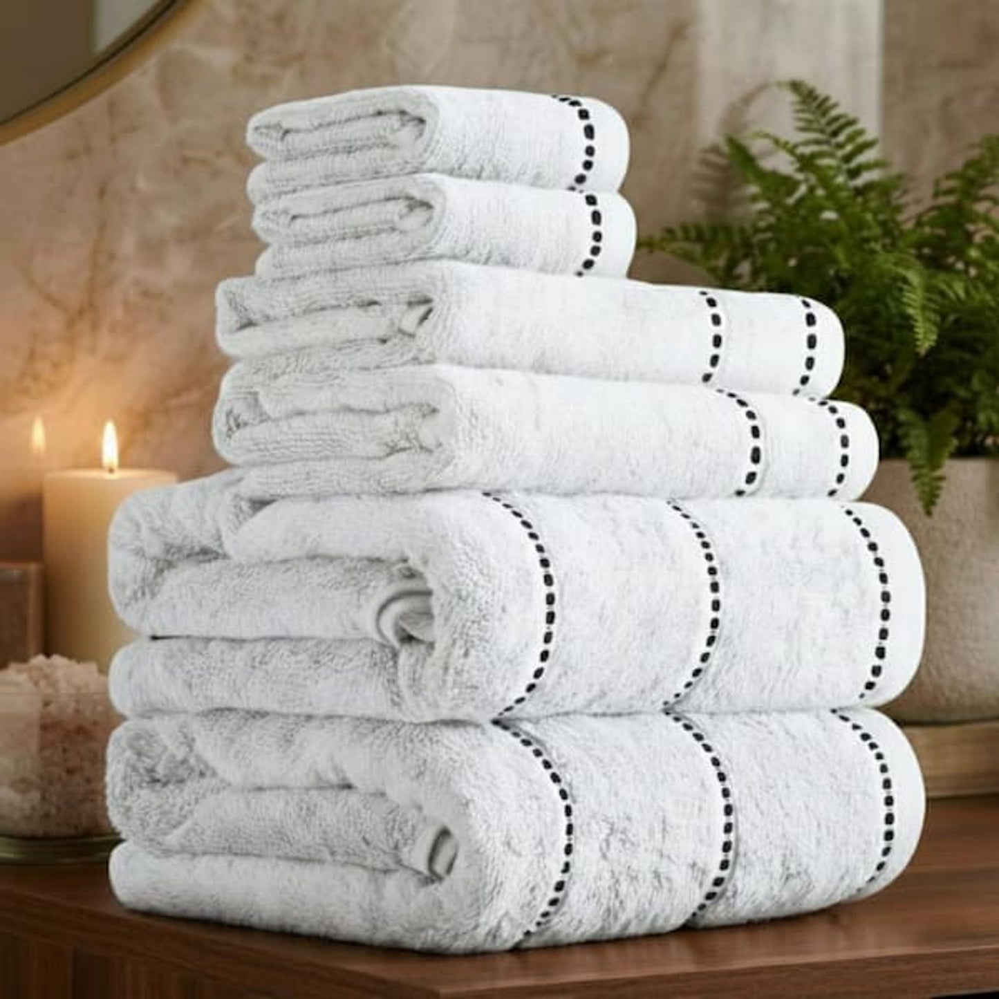 Room Essentials Quick Dry Waffle Floral Bath Towel Black