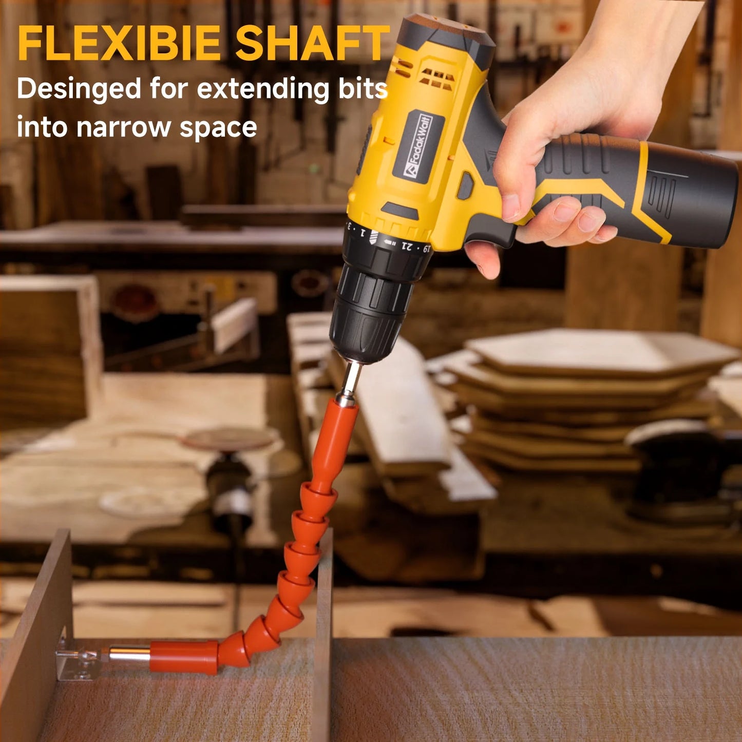 12V Cordless Drill Set, 650RPM Power Drill Driver with 21+1 Clutch Settings no battery 16