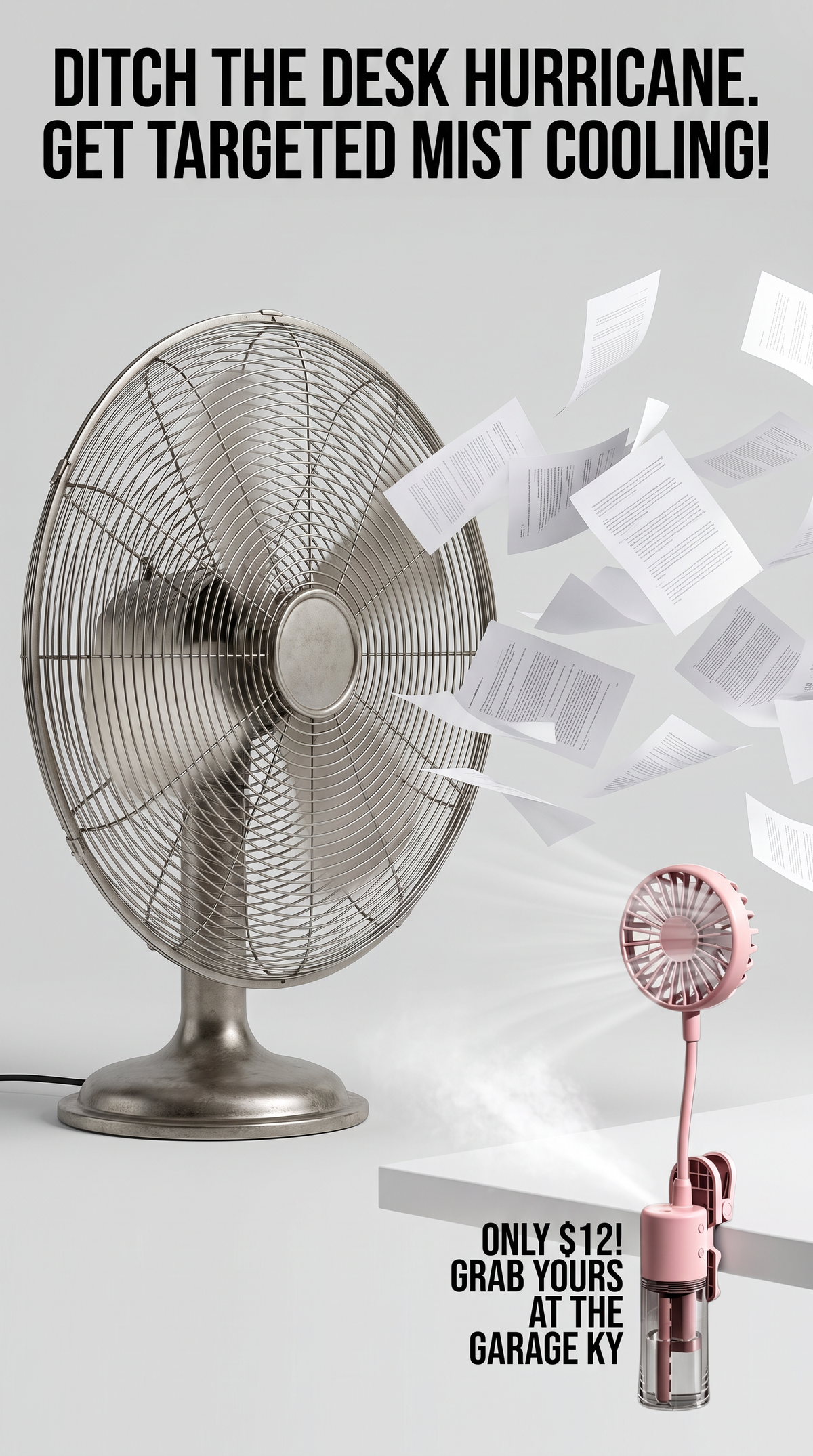 Portable Desk Fan with Mist BSS